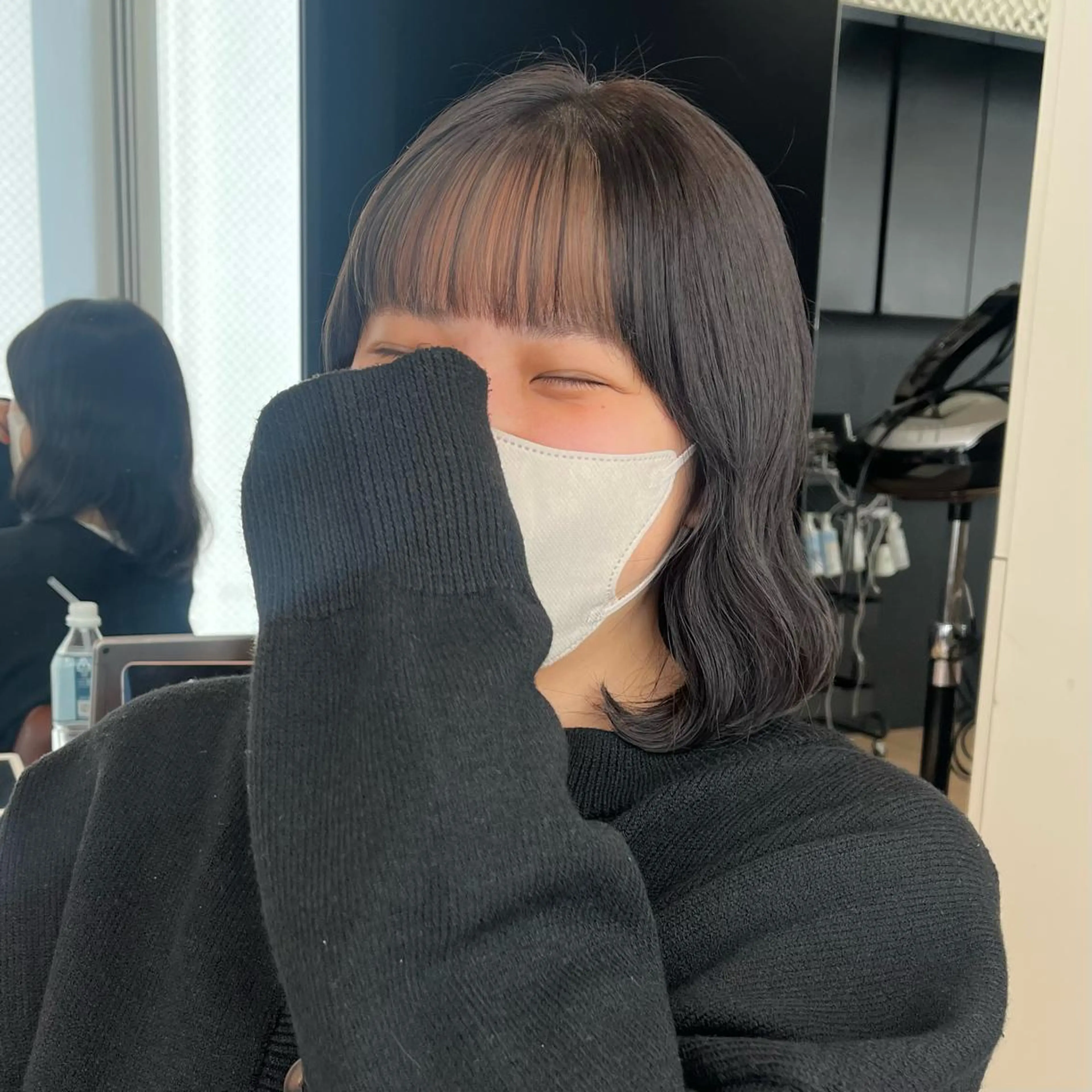 ミディアム カラー グレージュ Je suis heureuse Tres所属・早朝セット☀️ レイヤー/Momoのヘアスタイル