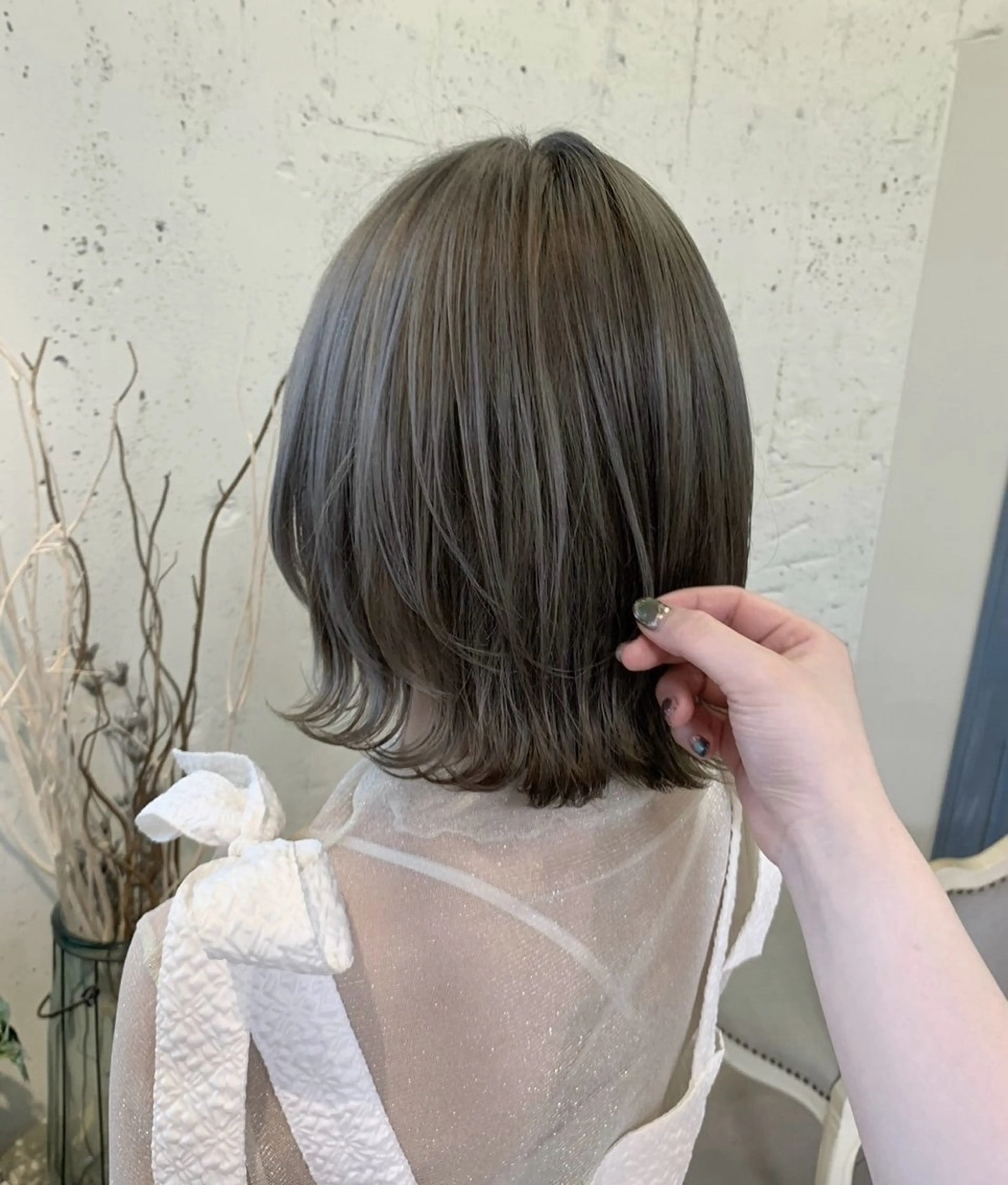 ミディアム カラー 韓国風カラー/ グレージュ/夏凜のヘアスタイル