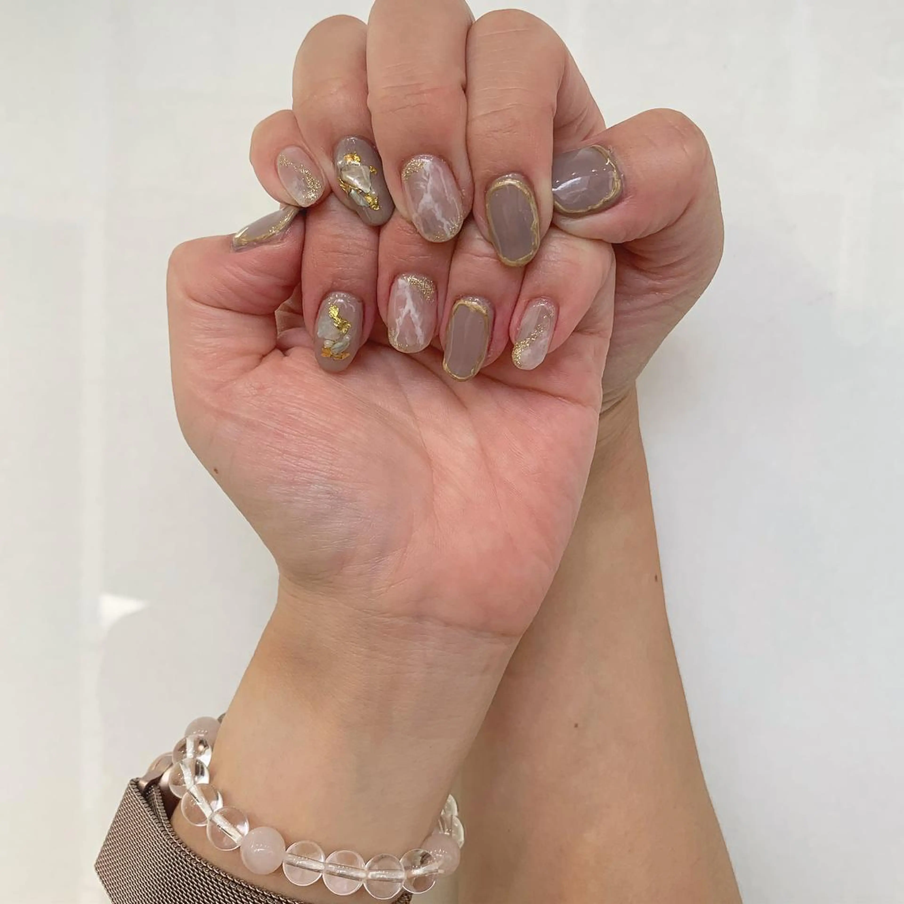 ネイル 大理石ネイル(マーブル) 韓国ヘア🦋 MIYUのヘアスタイル