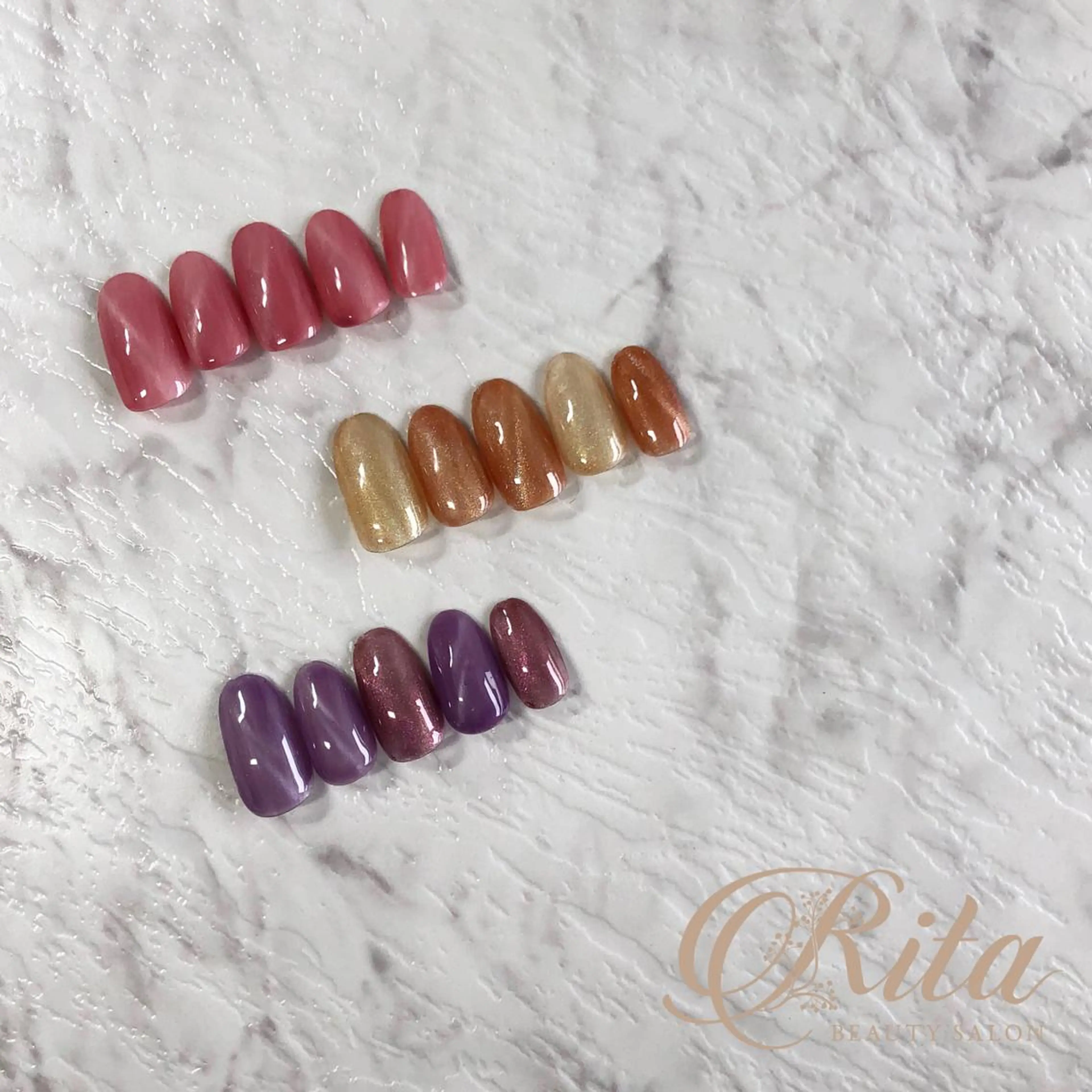 ネイル ジェルネイル マグネットネイル ハンドネイル 西岡 杏のネイルデザイン