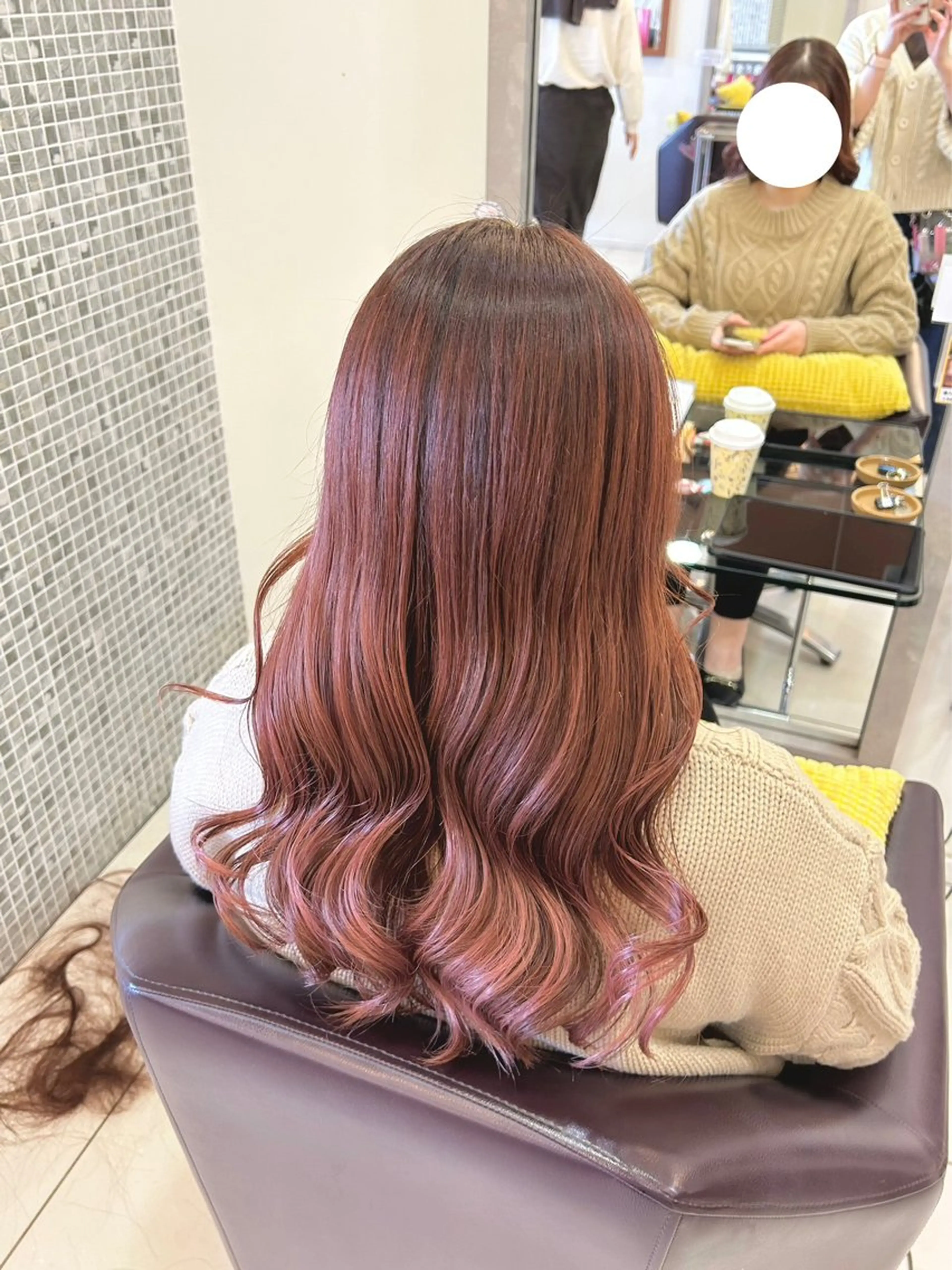 セミロング ピンクブラウン トリートメント トップスタイリスト 林すずかのヘアスタイル