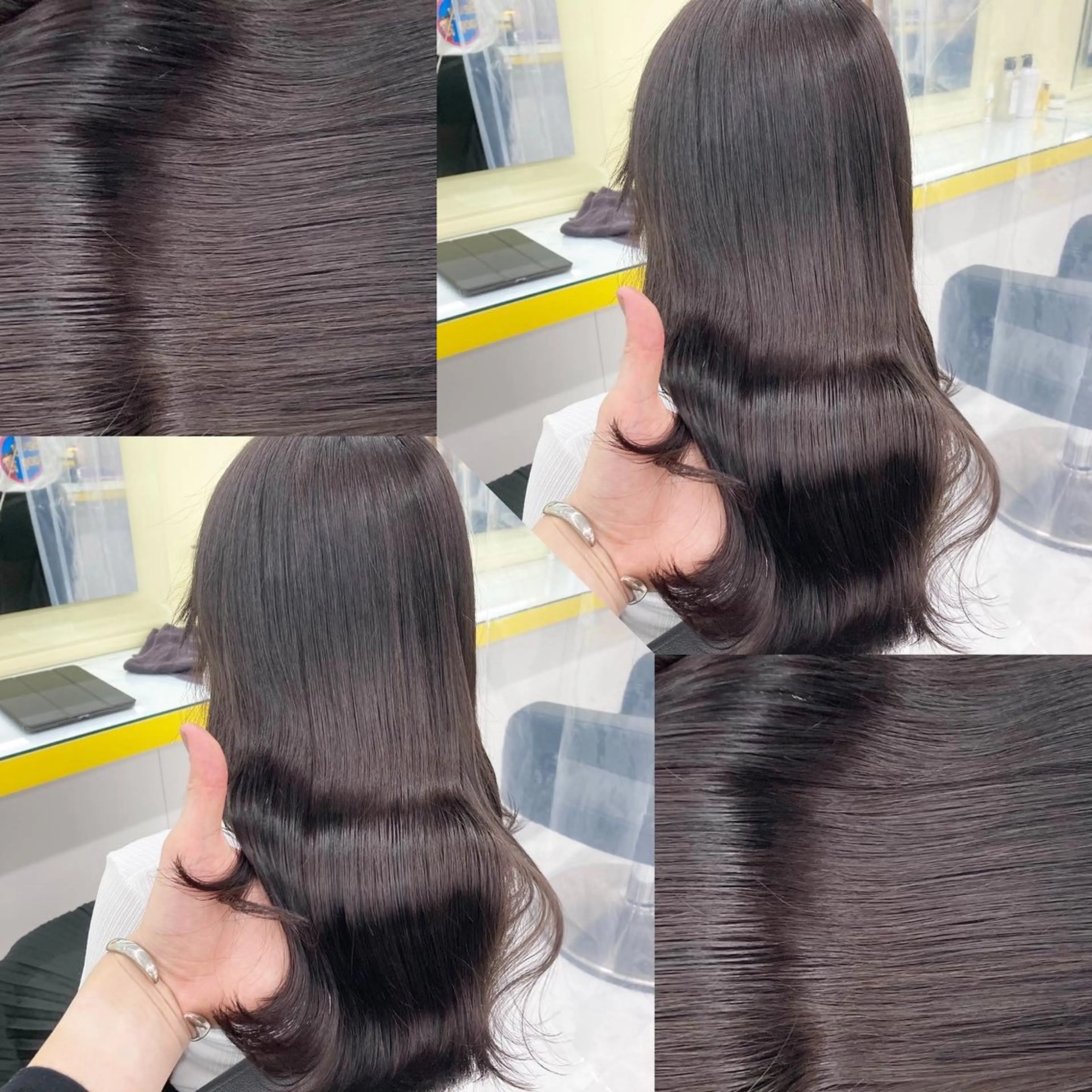 セミロング ヘアカラー トリートメント ヘッドスパ ヘアセット 韓国風ベージュ🤎 赤みなし🌿横浜🤎のヘアスタイル