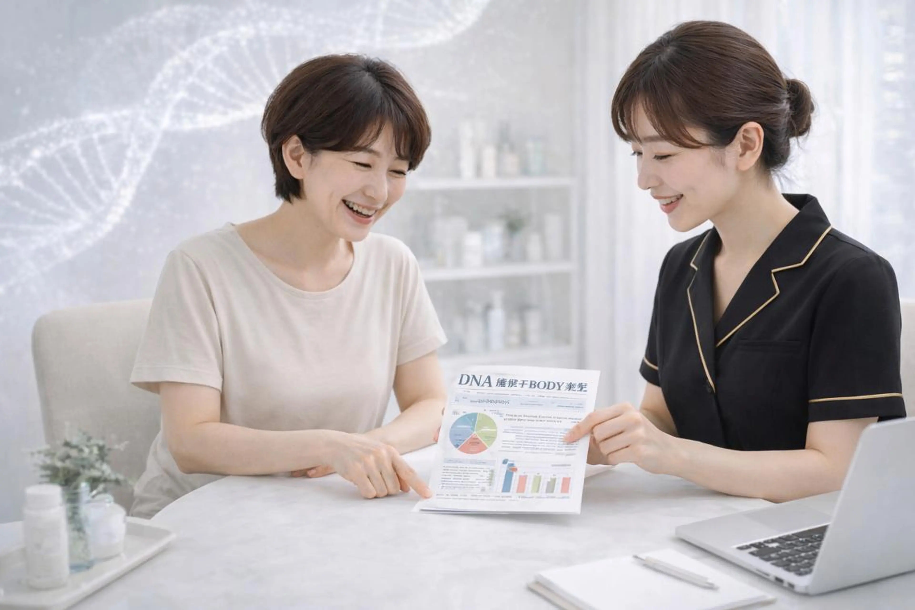 【食べるのが好きな方向け】DNA解析で判明！食べて痩せる「秘密」体験　60分の写真