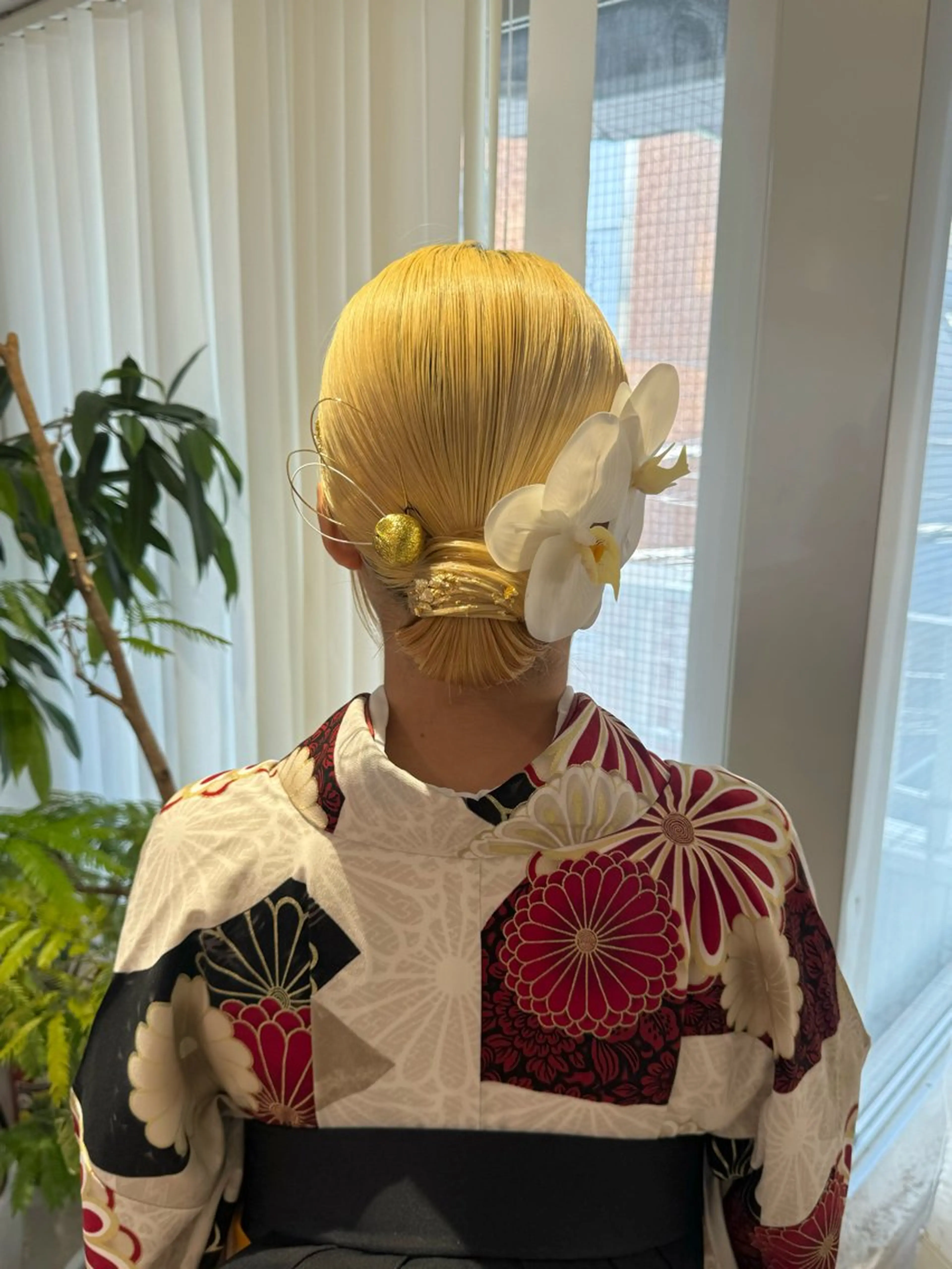 ヘアアレンジ 着付け 🍪ﾖｼｲﾊﾙﾈ🍪 ﾗﾍﾞﾝﾀﾞｰｶﾗｰのヘアスタイル