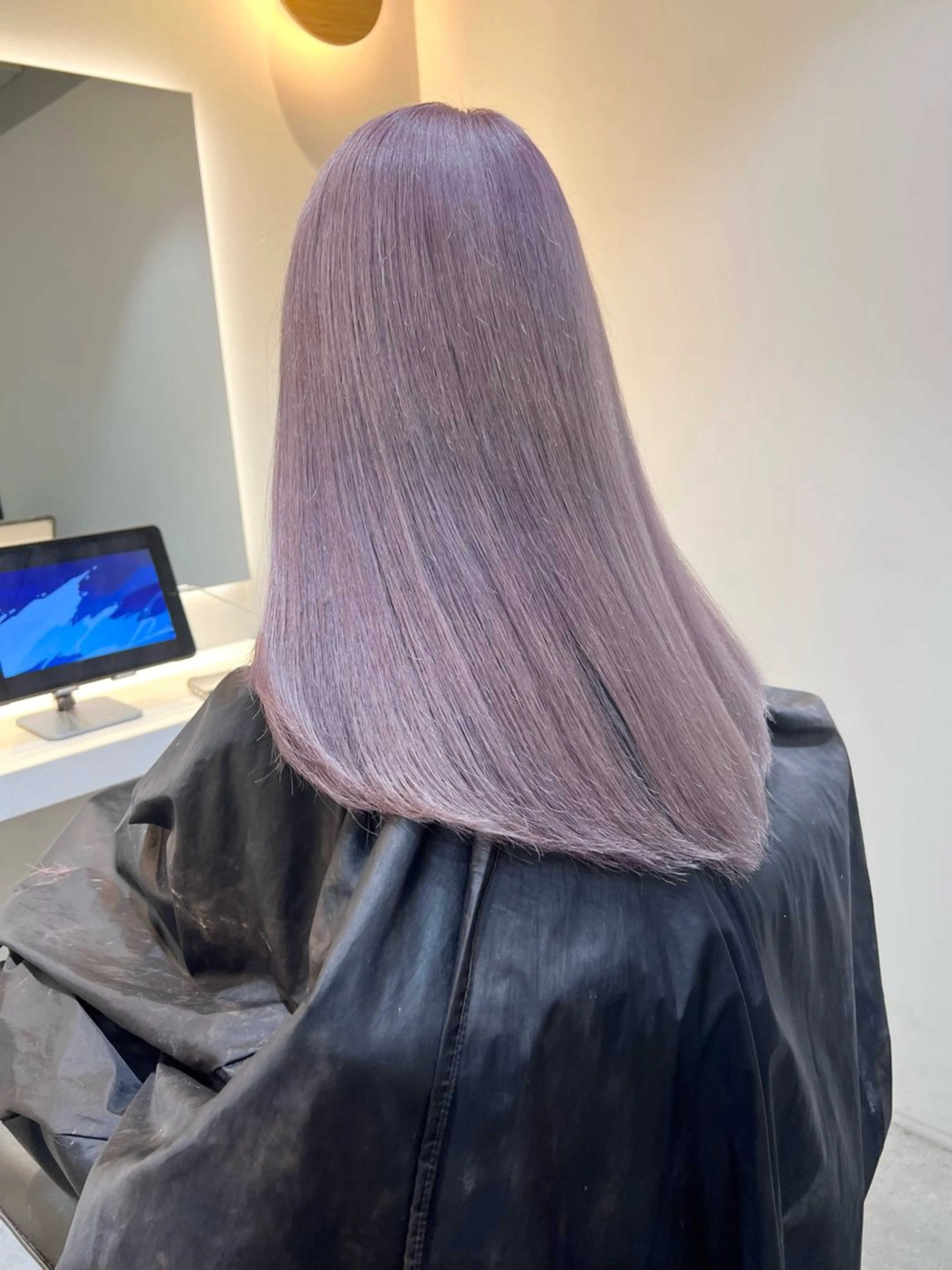 ロング カラー ヘアカラー トリートメント Via 京都烏丸所属・ハイトーン/髪質改善 /レイヤー/りなのヘアスタイル