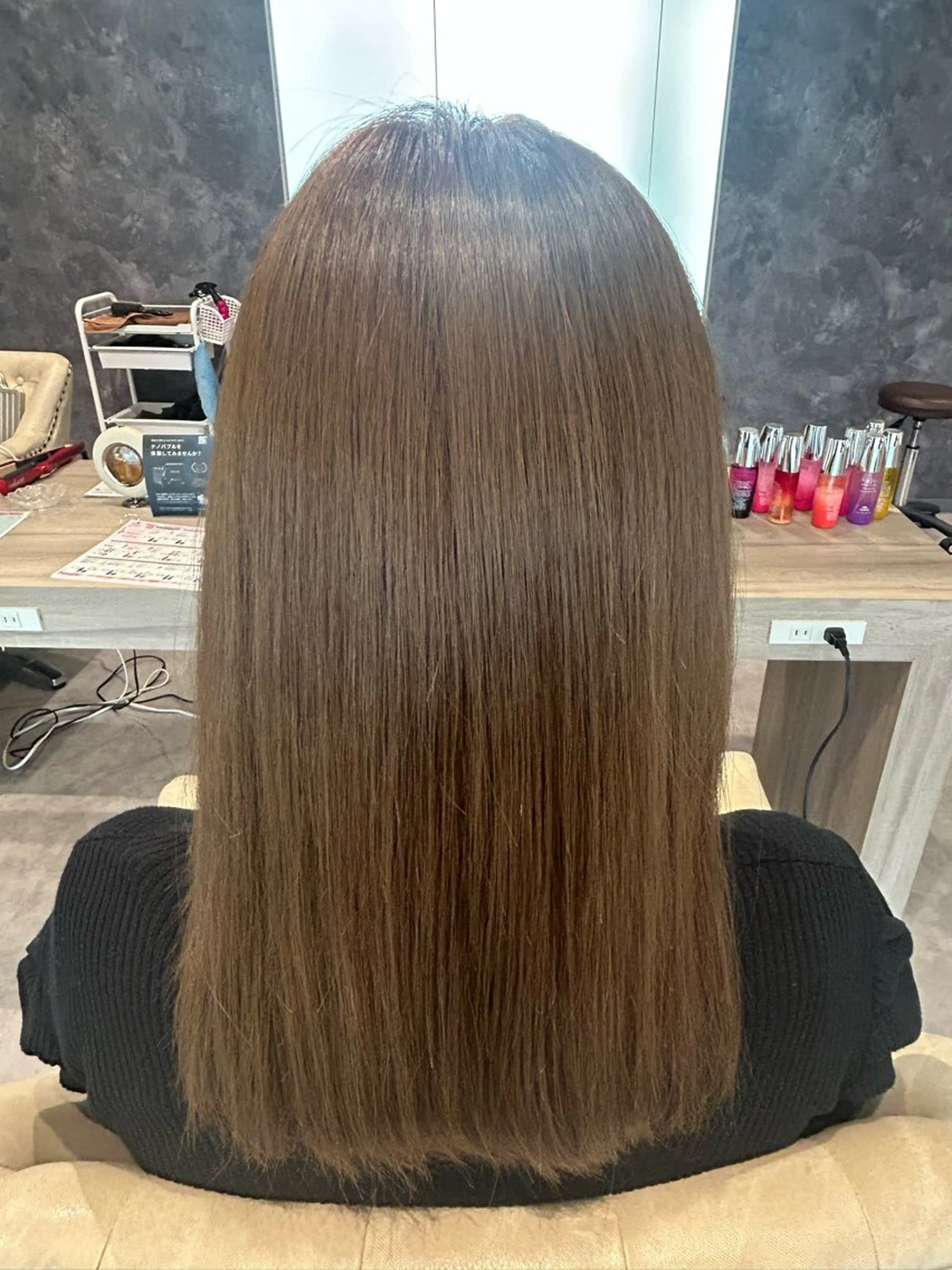 ミディアム カラー ヘアカラー 五ノ井 一世のヘアスタイル