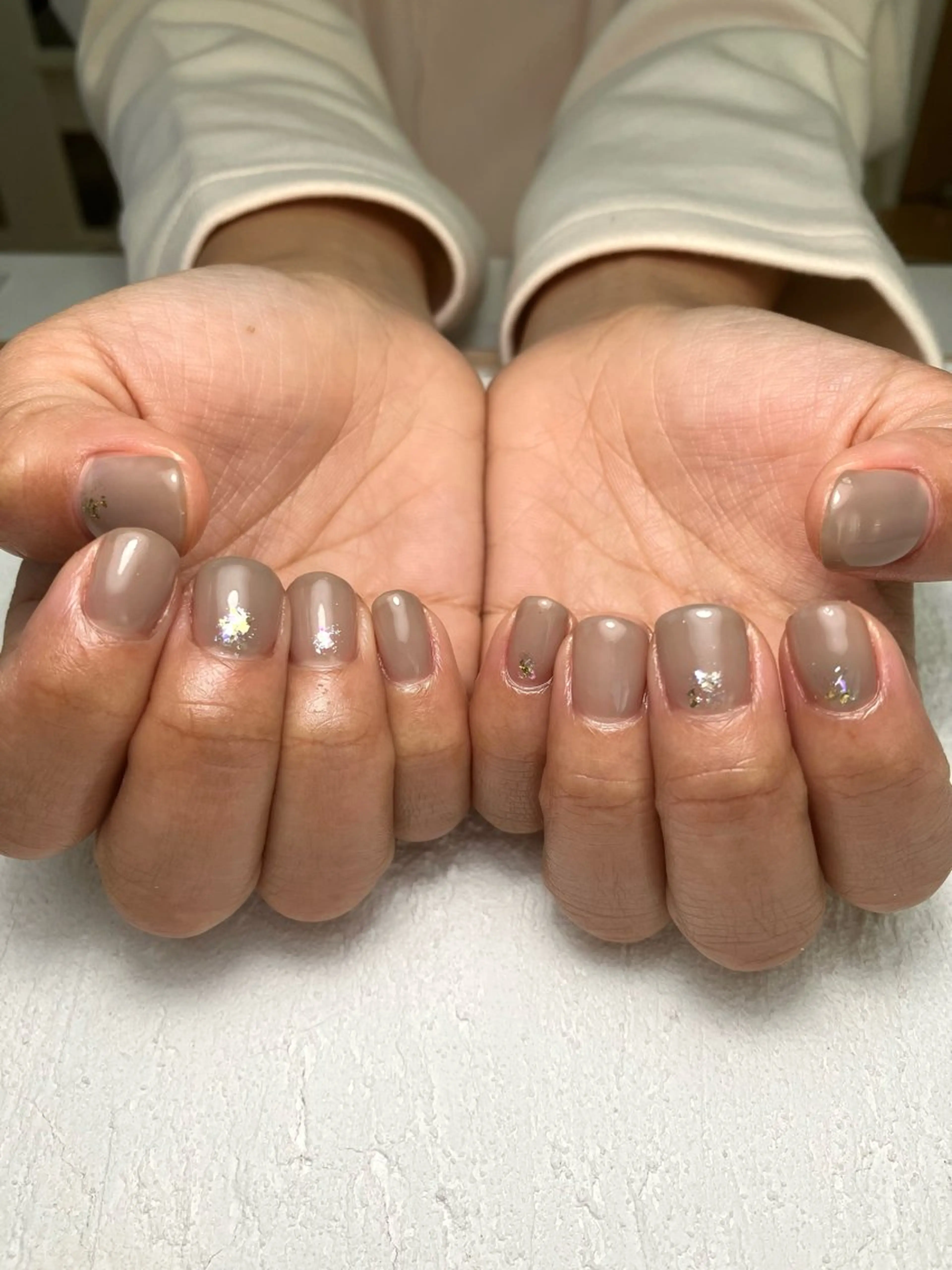 ネイル オーロラネイル ラメ(グリッター) ワンカラーネイル nail salon Bloom所属・自宅サロンBloom 橋本のネイルデザイン