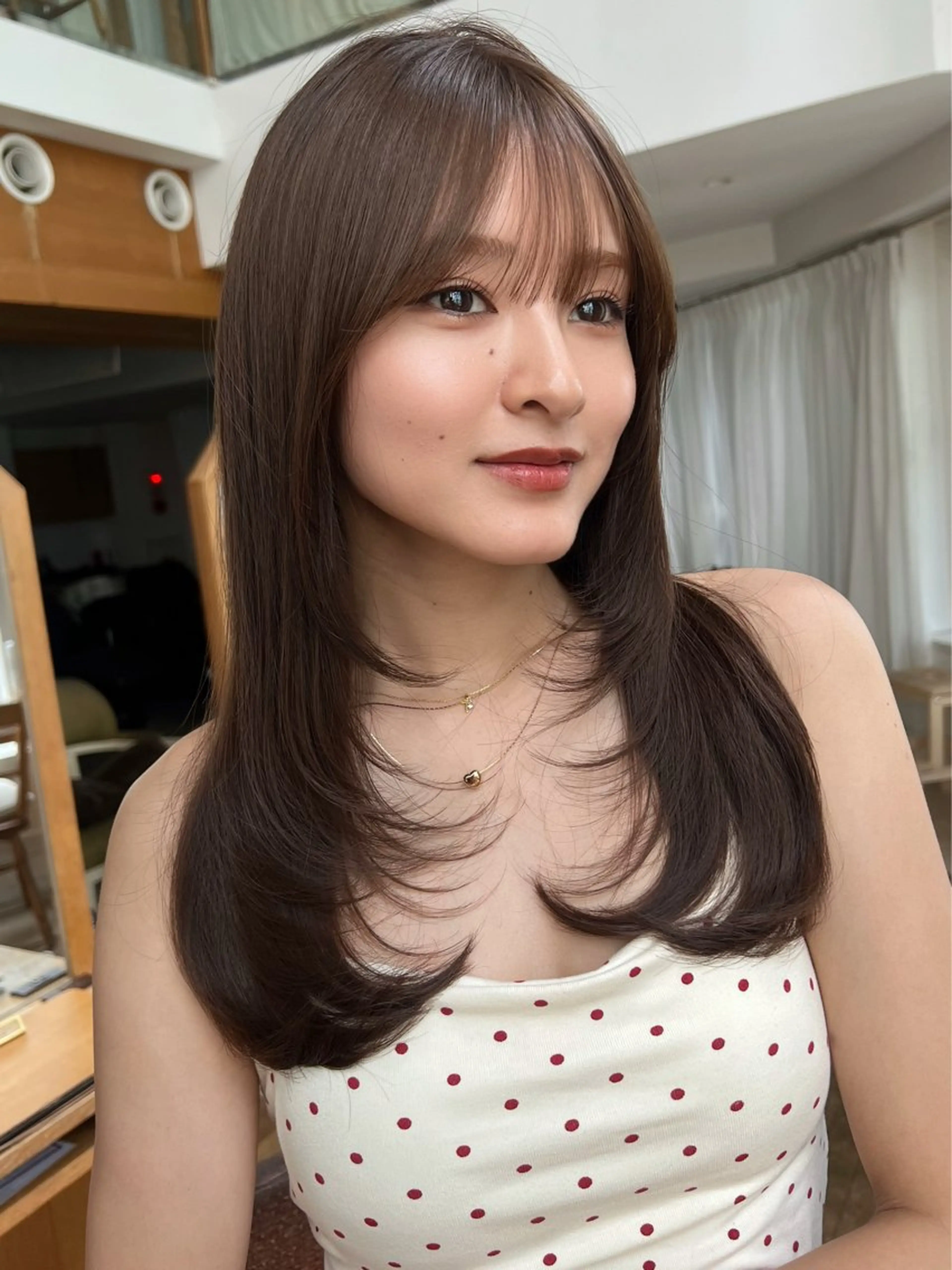 ミディアム カラー レイヤーカット ヘアカラー 望月威吹/表参道/レ イヤー/似合わせのヘアスタイル