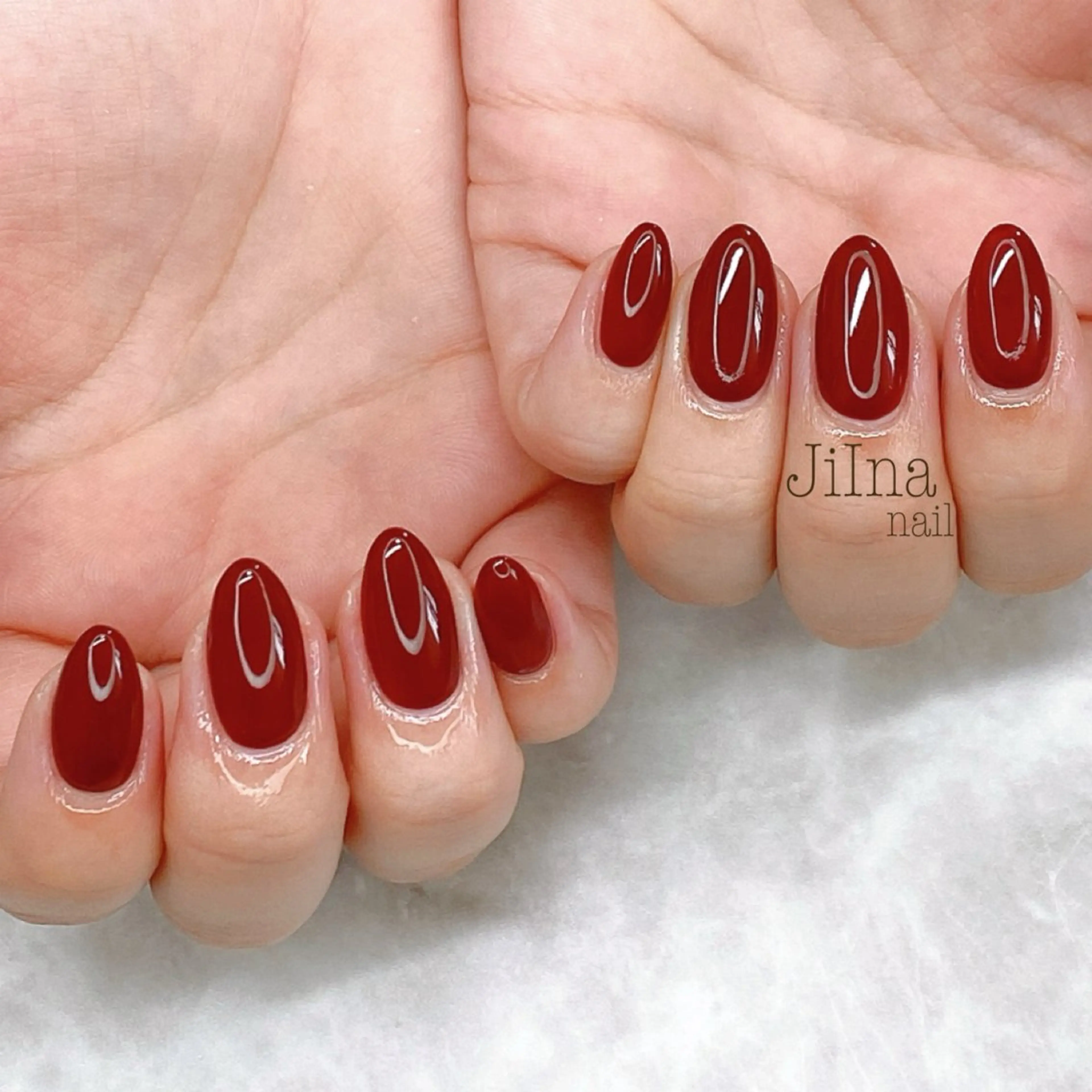 ネイル ボルドー ワンカラーネイル JiIna nailのネイルデザイン
