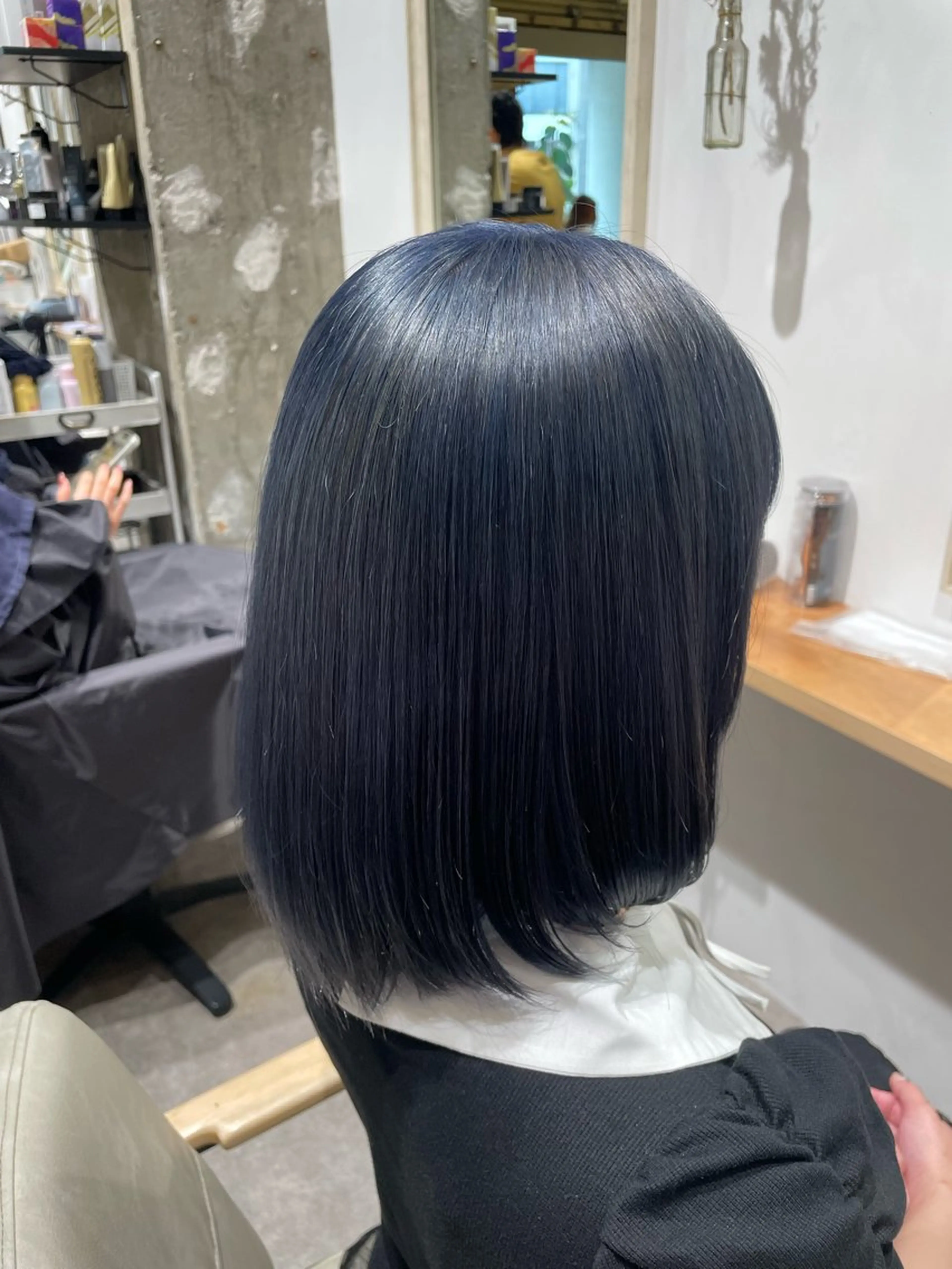 カラー 黒髪 ブルーカラー ブルーブラック ヘアカラー 🅼🅸🆈🆄 ☆eye☆nailのマツエク・マツパデザイン