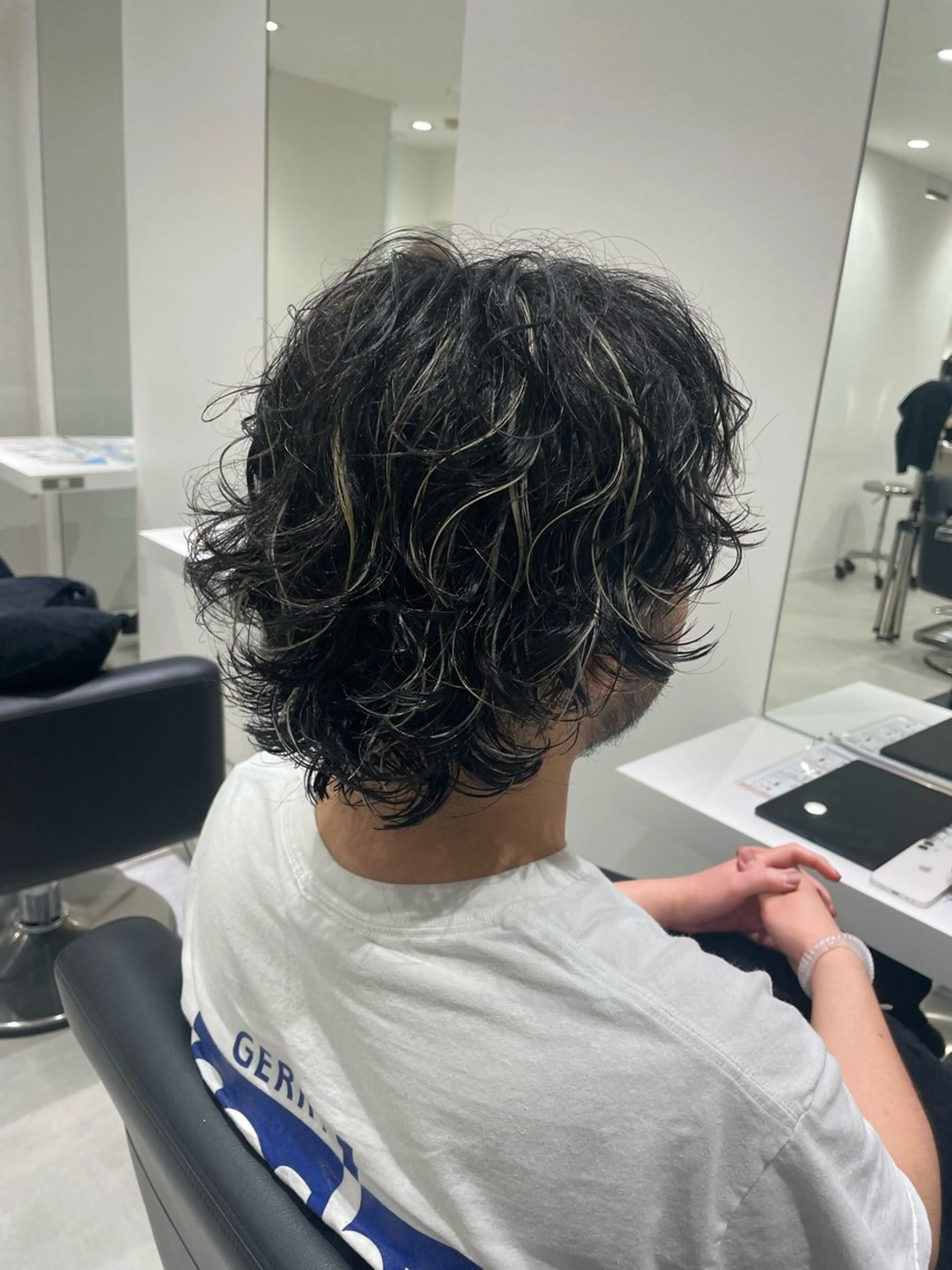 ショート パーマ ヘアカラー トリートメント ヘアセット グレージュ/ベージュ /経堂/sana🌱のヘアスタイル