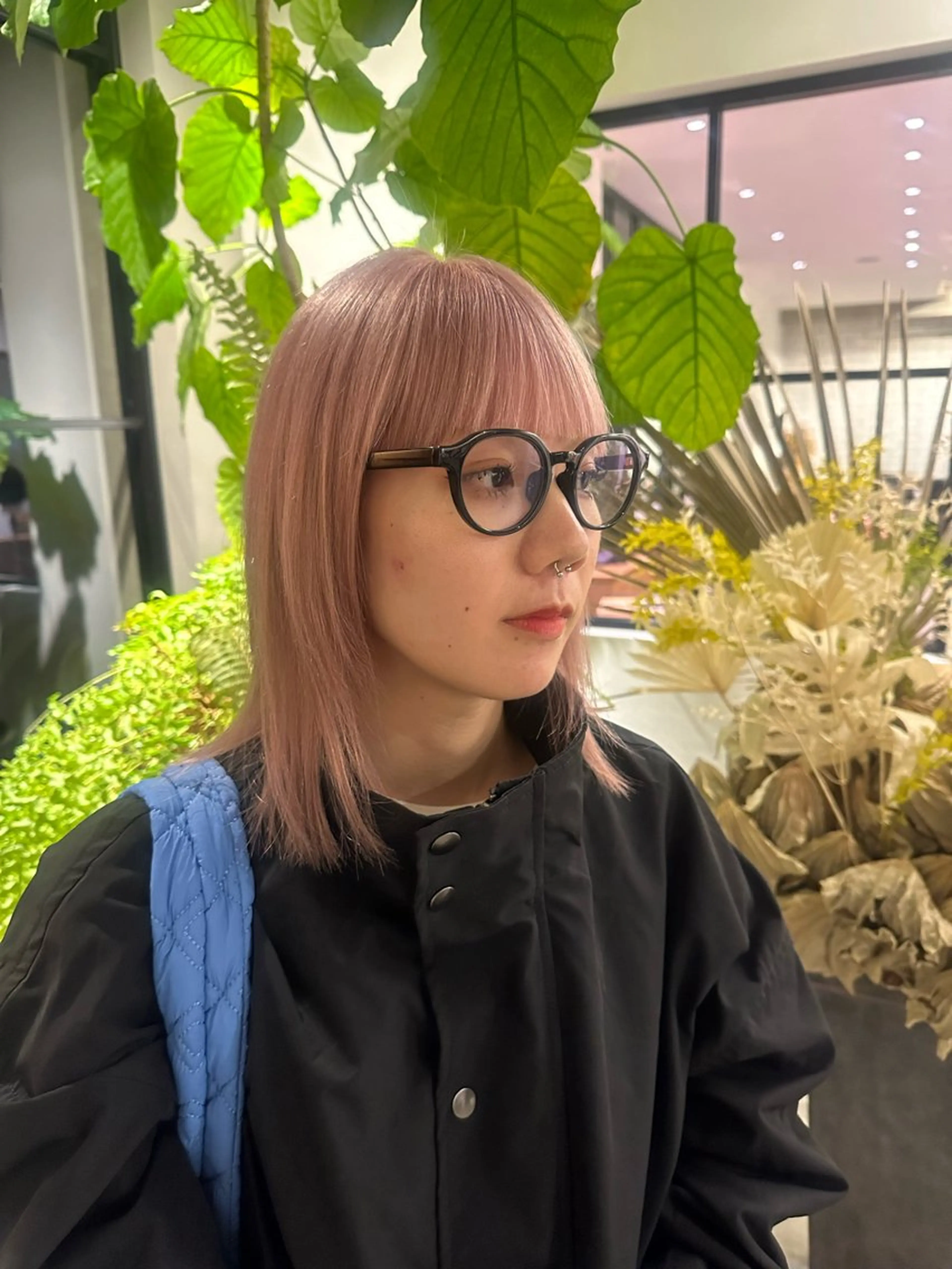 ミディアム カラー なかの りなのヘアスタイル