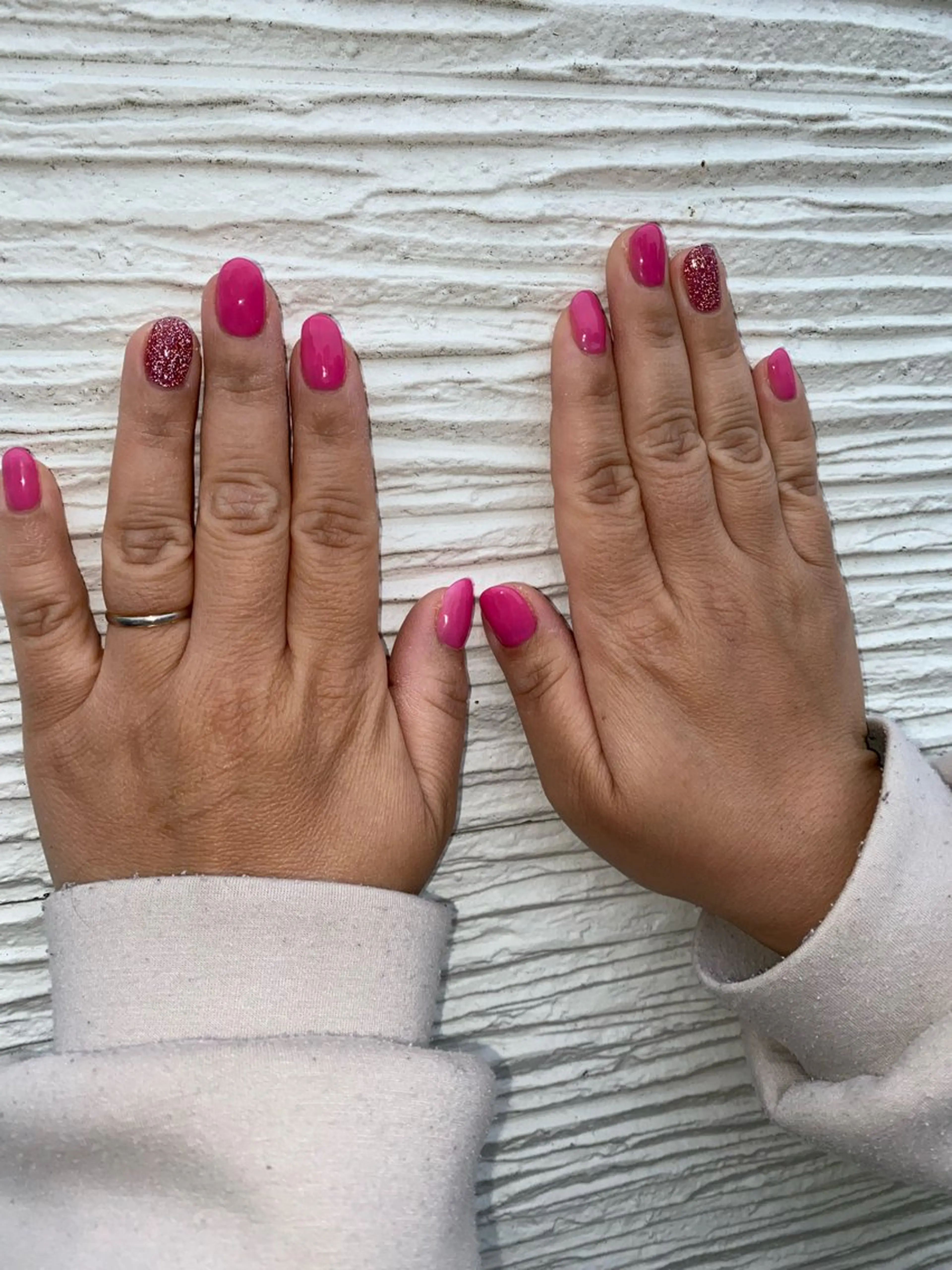 ネイル ピンク ハンドネイル 自宅サロン FeelFreeのネイルデザイン