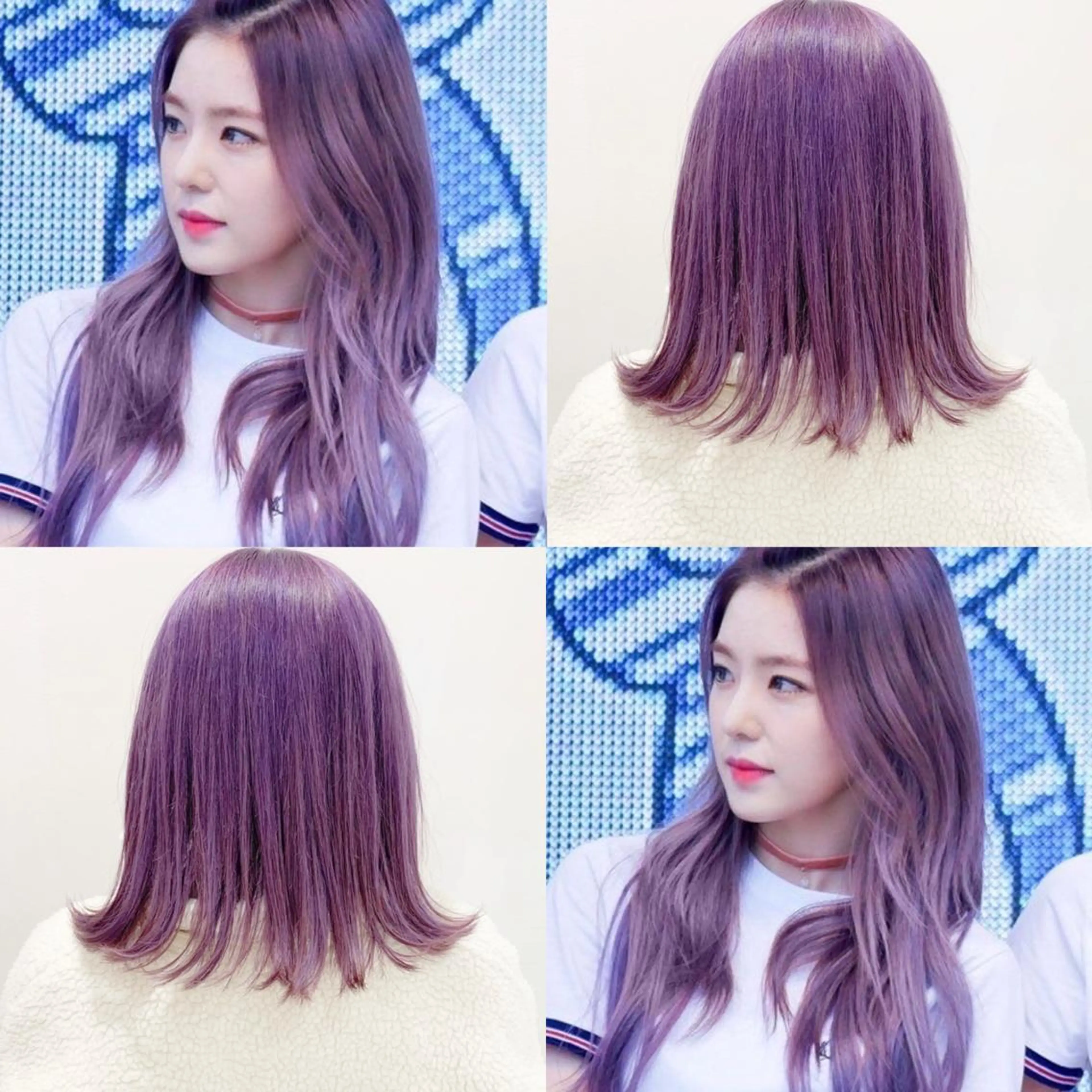 ミディアム カラー ヘアアレンジ ラベンダーカラー パープルカラー 🍒暖色✖️レイヤー ／Haruna🍒のヘアスタイル