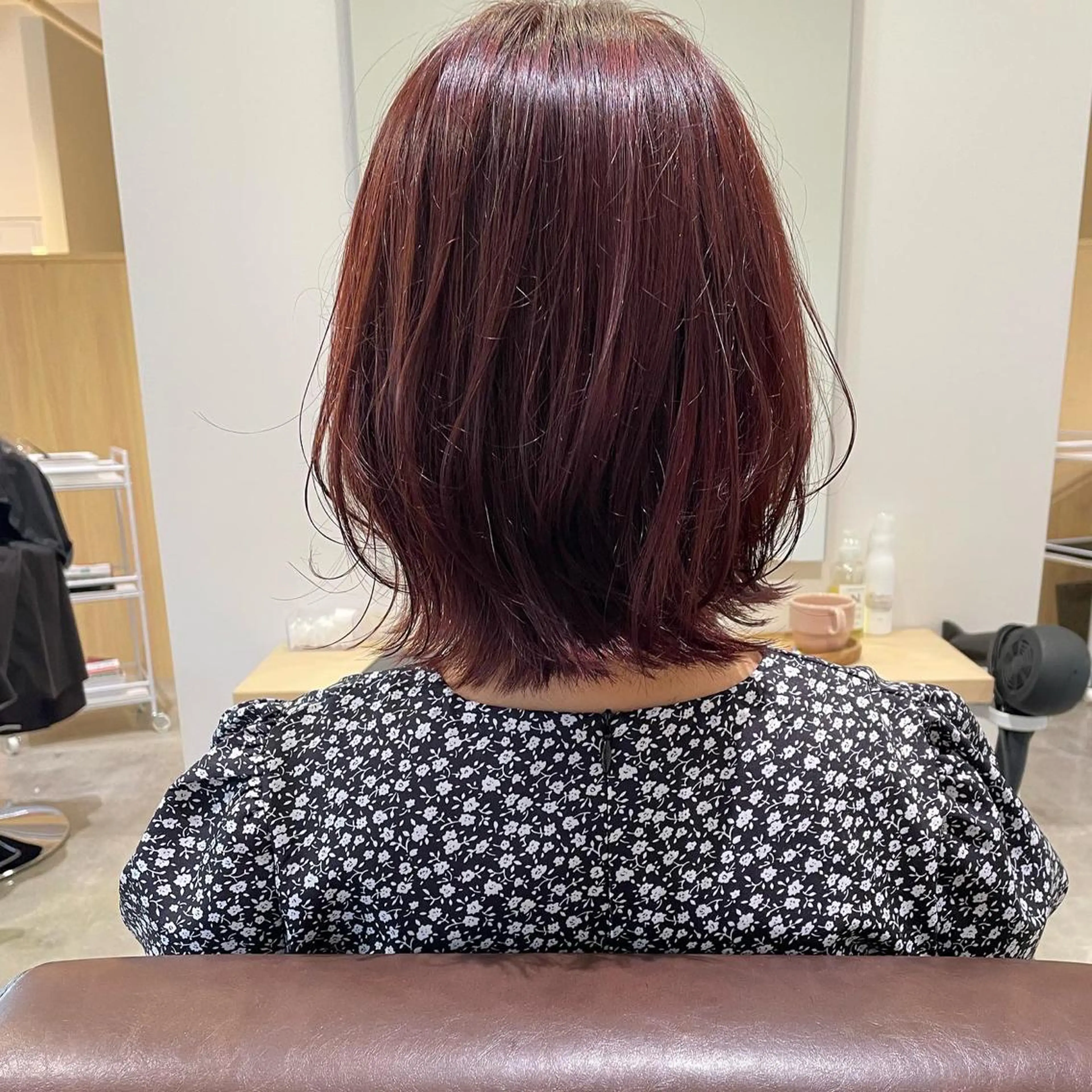 ミディアム カラー レイヤーカット カット ヘアカラー トリートメント 北九州美容室 🕊️わかな✂︎のヘアスタイル