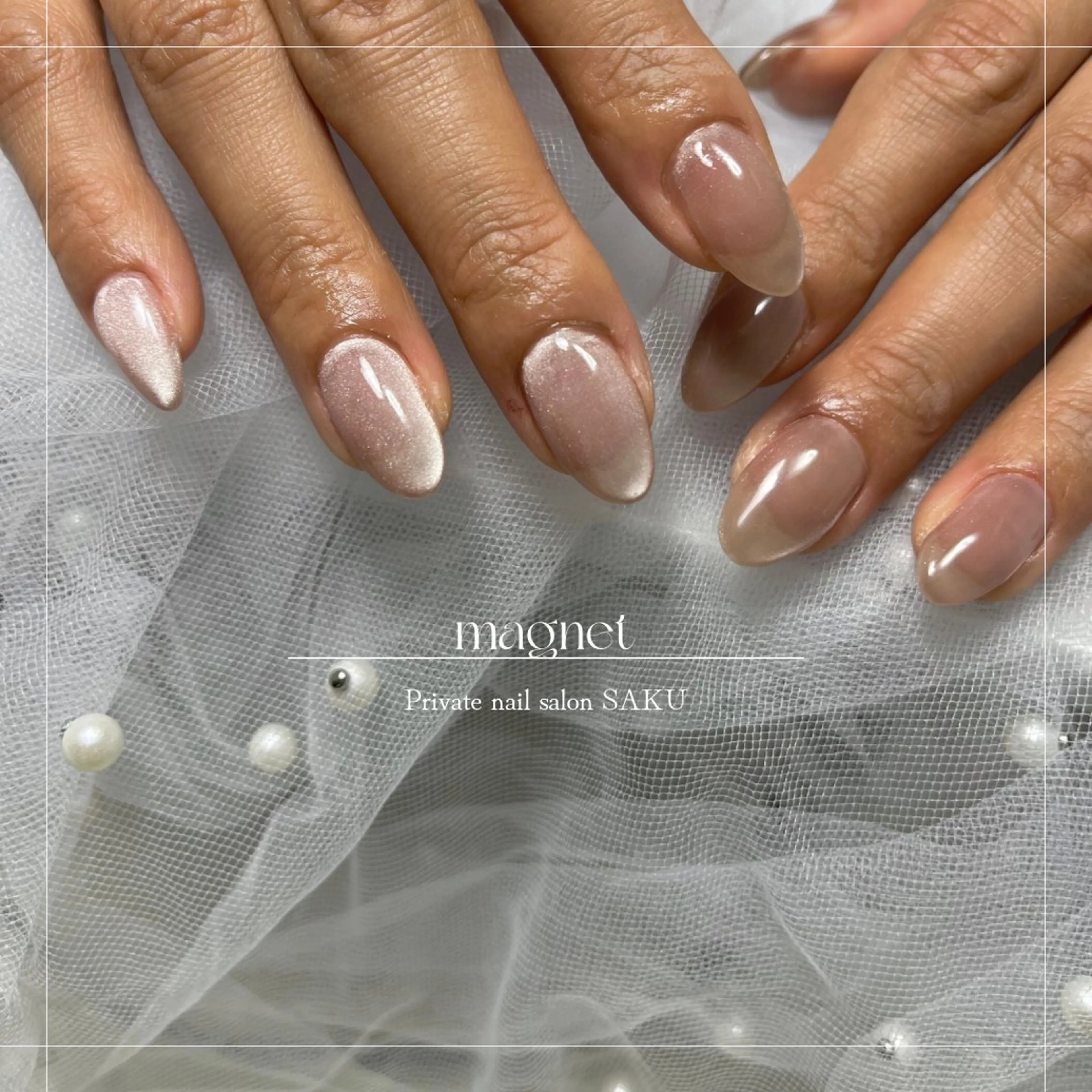 ネイル ニュアンスネイル シンプルネイル ハンドネイル SAKU  nail[サクネイル]所属・SAKU nail 作島茜のネイルデザイン
