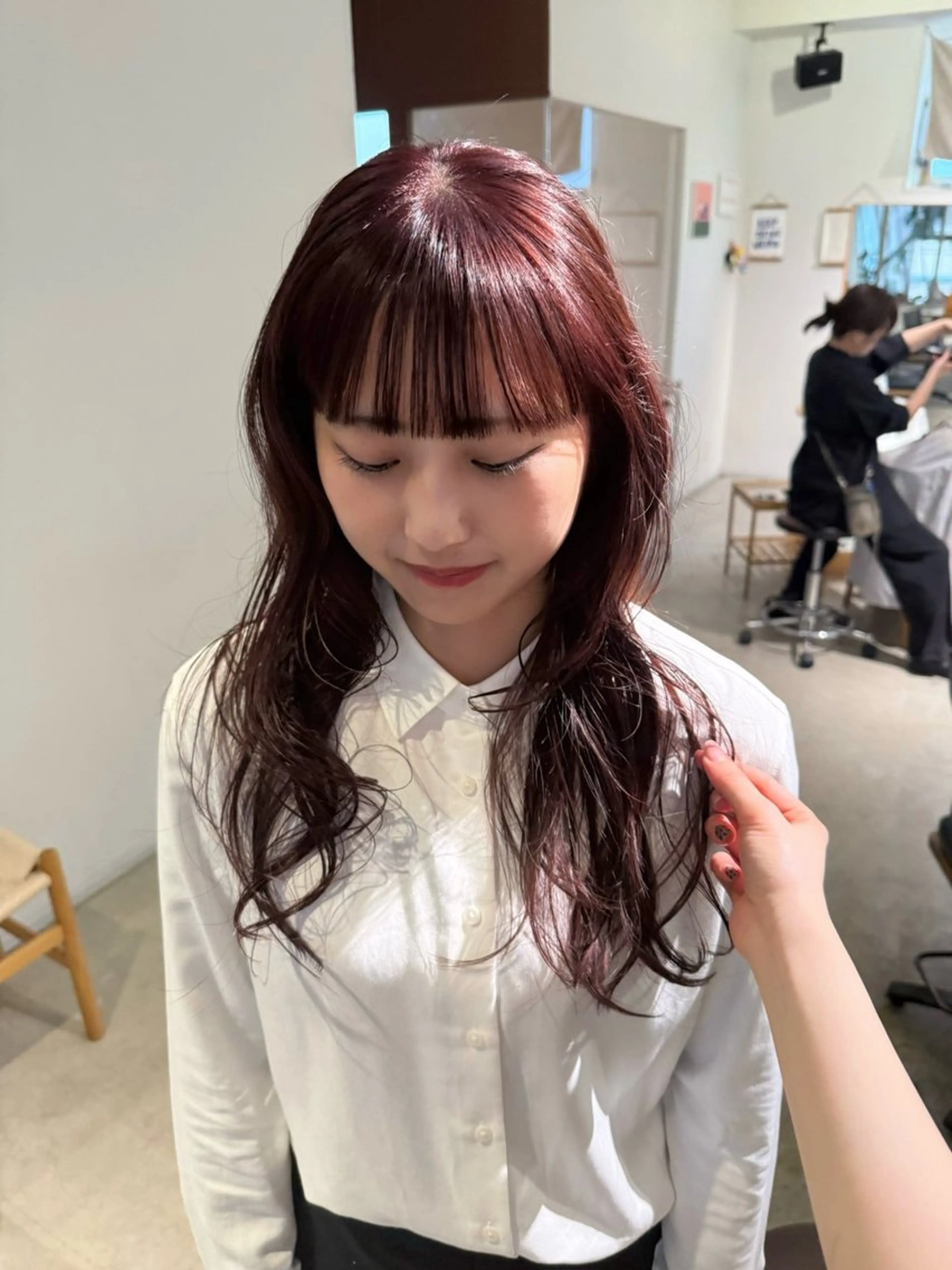 ロング カラー ピンクカラー yuzu / tsunaguのヘアスタイル