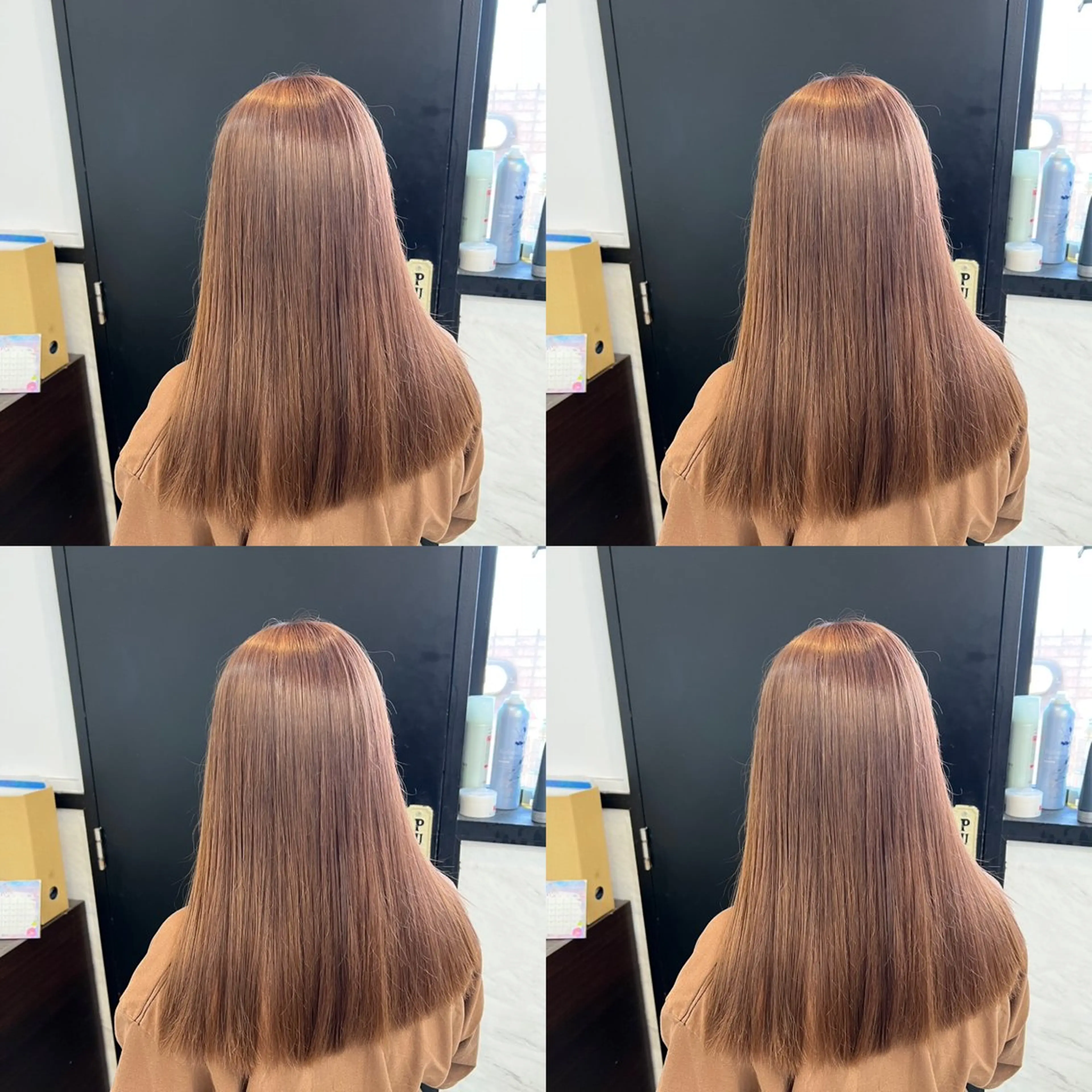ミディアム カラー ブラウンカラー ミルクティーブラウン カット ヘアカラー トリートメント ✨髪質改善✖︎韓国 レイヤー✨ナカムラのヘアスタイル