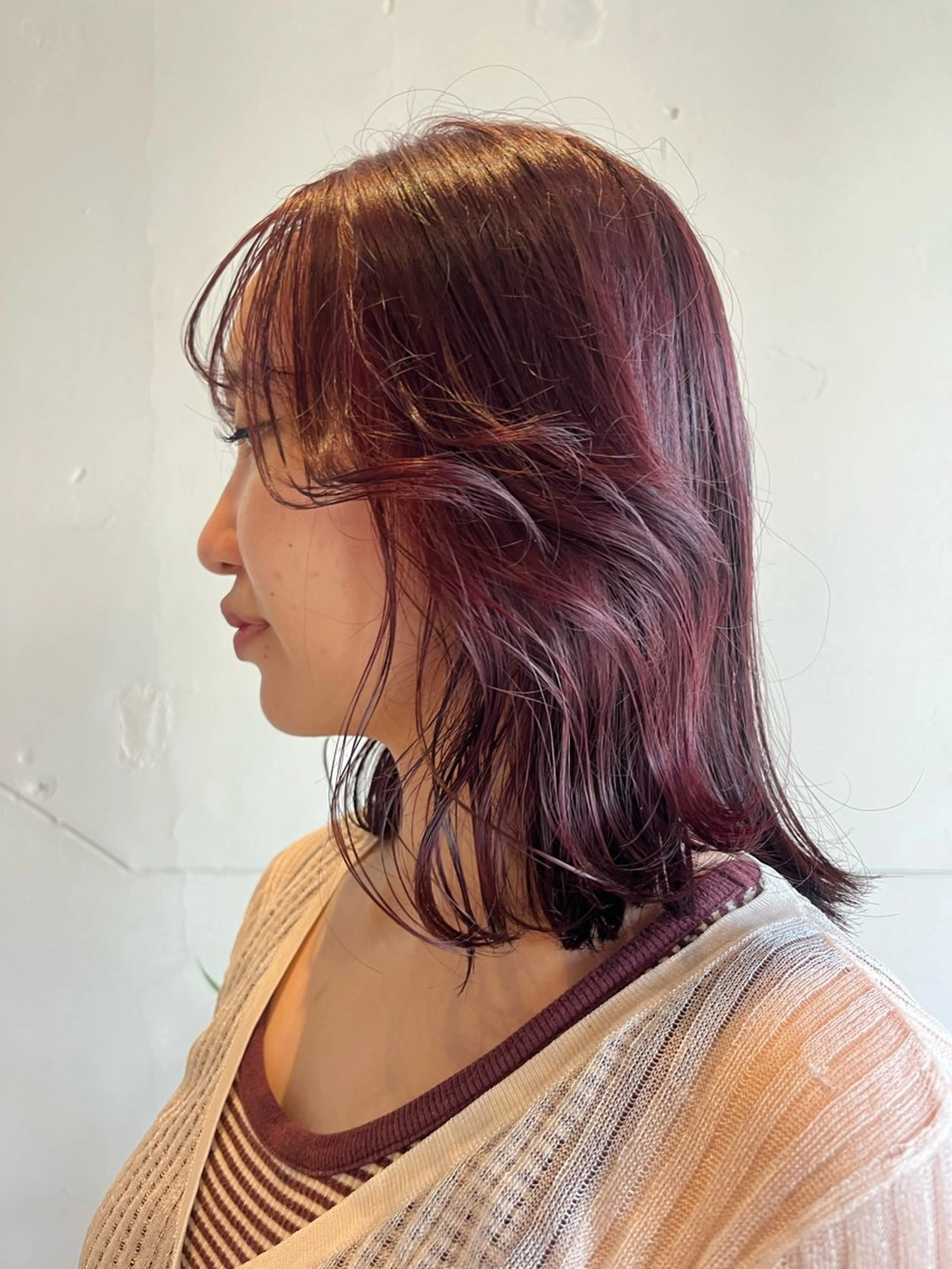 ロング カラー 藤井 美歩/赤髪のヘアスタイル