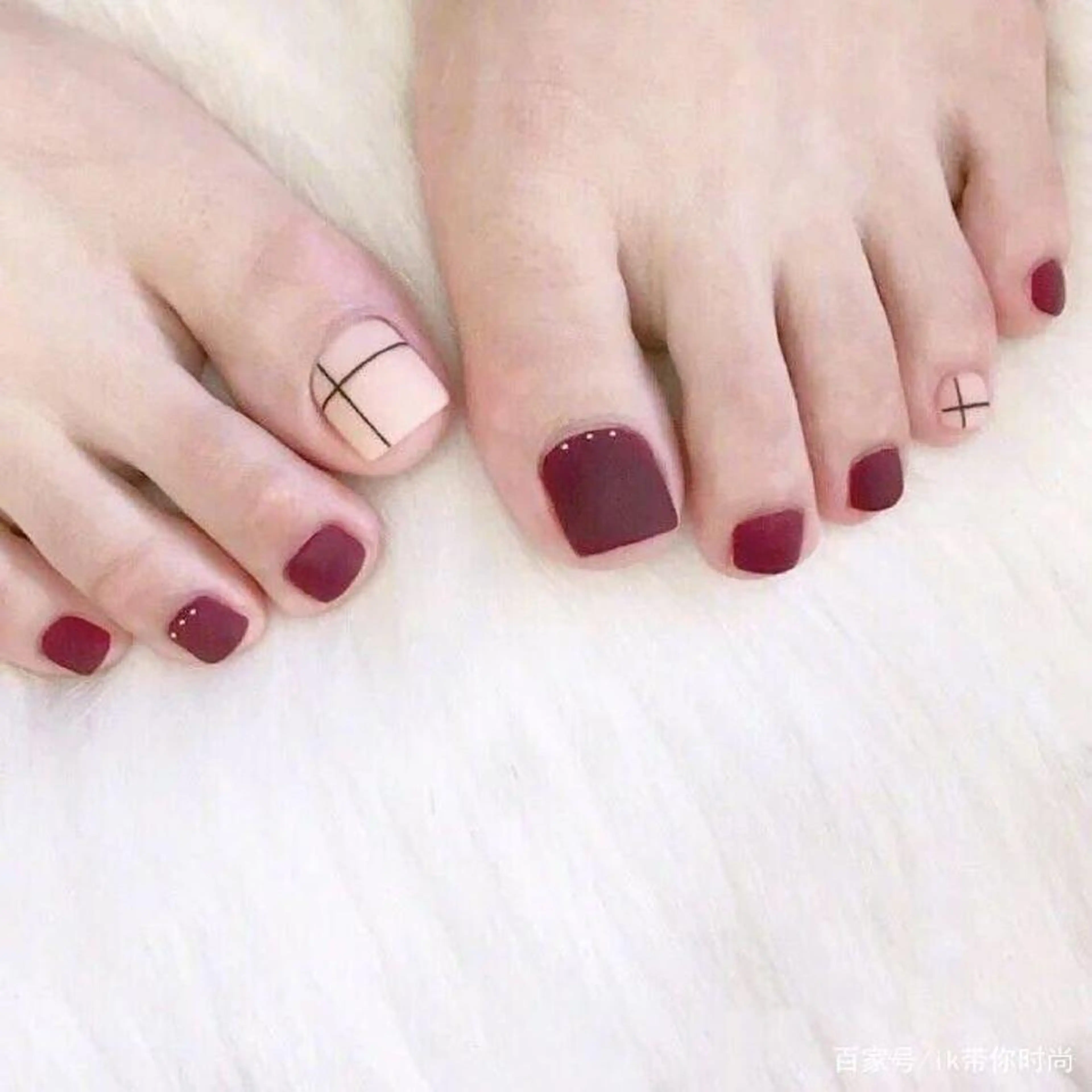 ネイル フットネイル ハク キのネイルデザイン