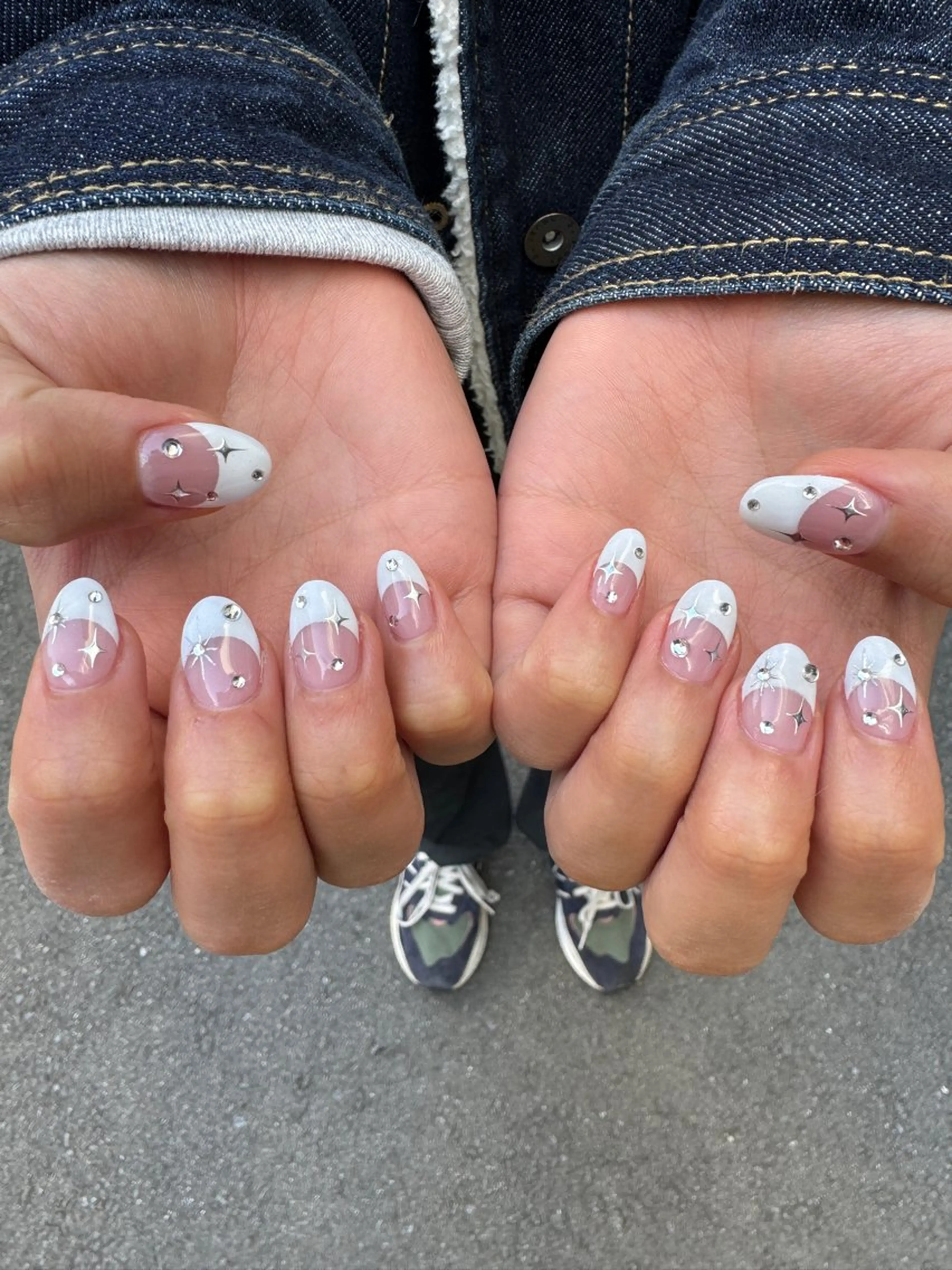 ネイル アートネイル フレンチネイル 韓国ネイル マグネットネイル 持ち込み MH_ Nailのネイルデザイン