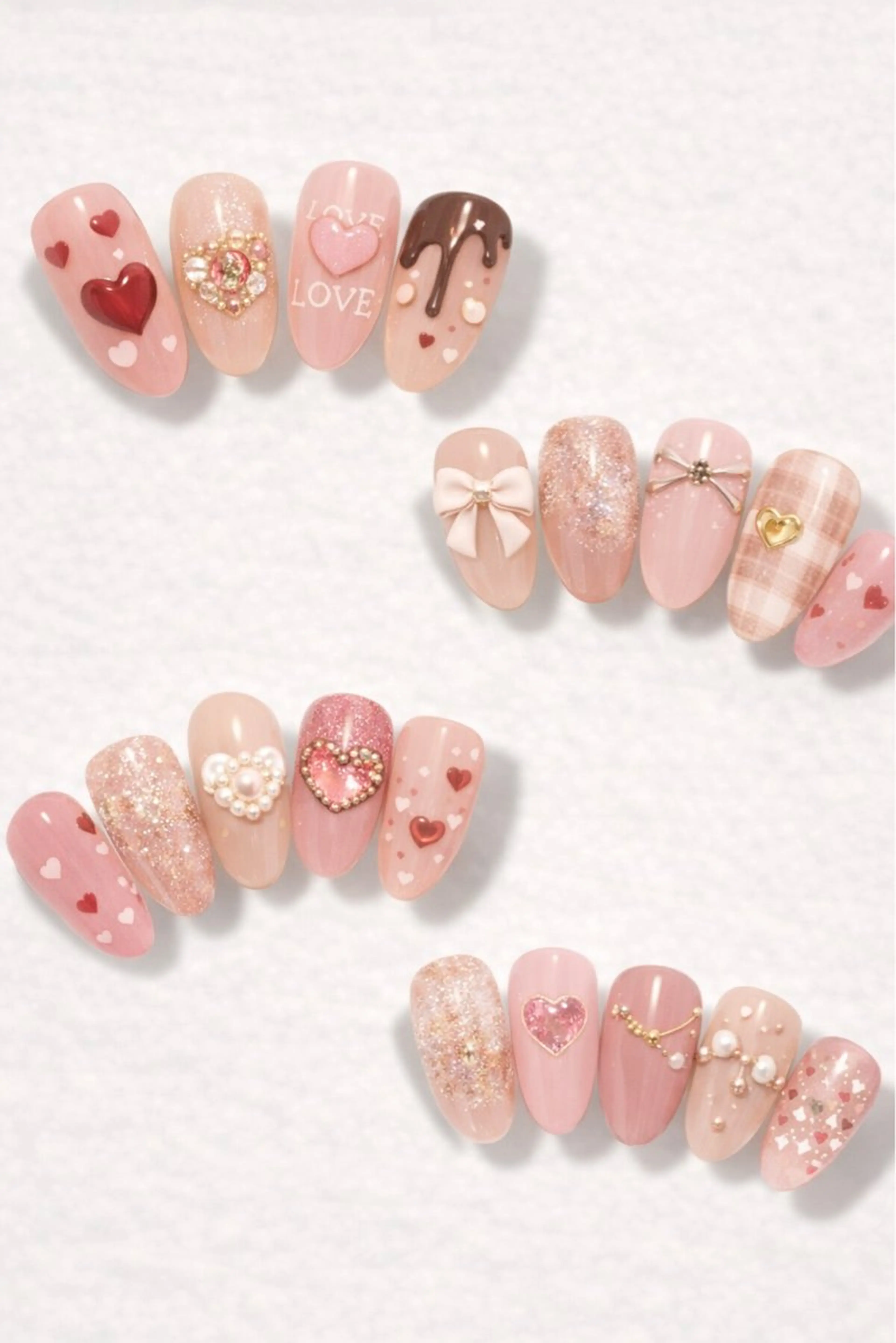 ネイル バレンタイン ハンドネイル Roger 舞のネイルデザイン