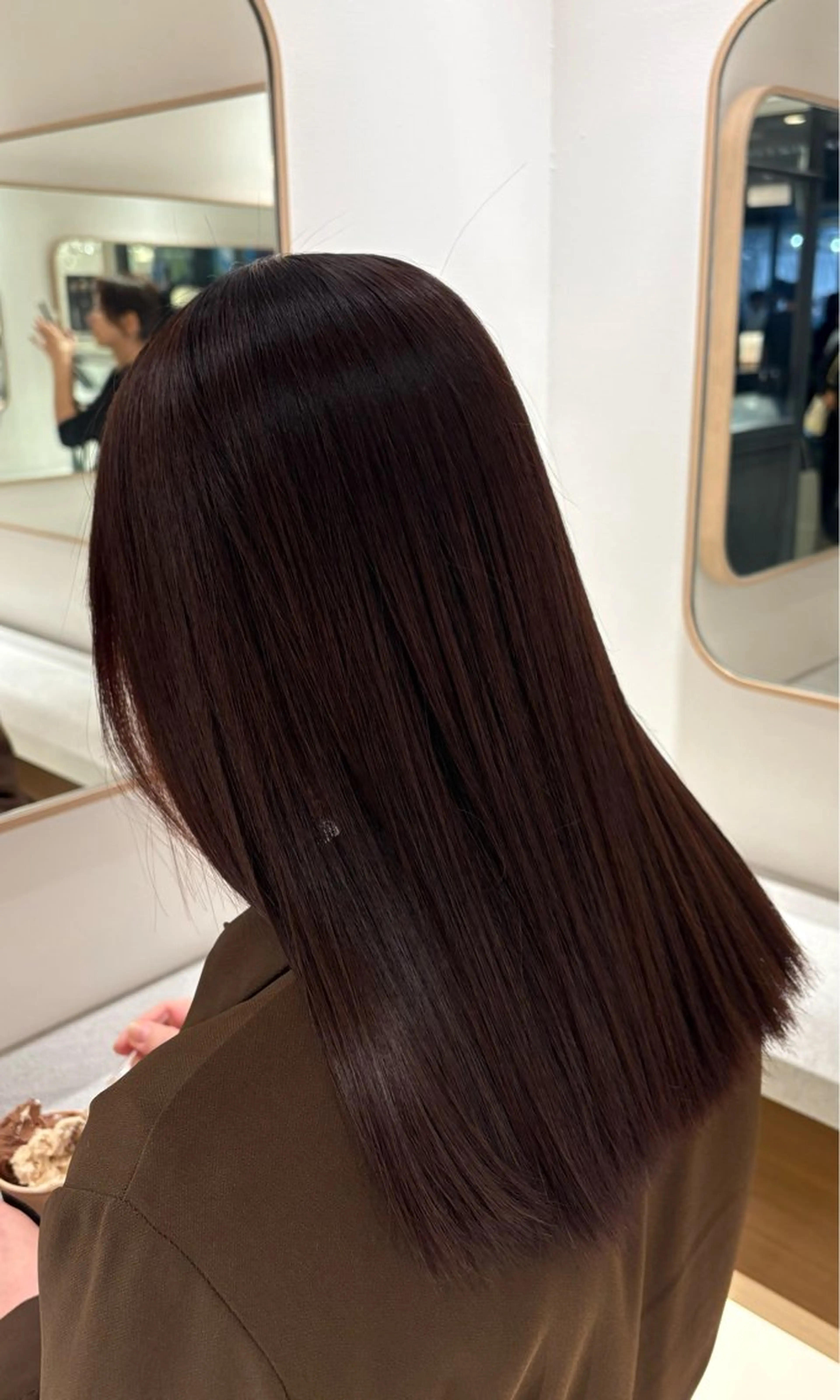 ミディアム カラー パーマ 縮毛矯正 コダマ サキのヘアスタイル