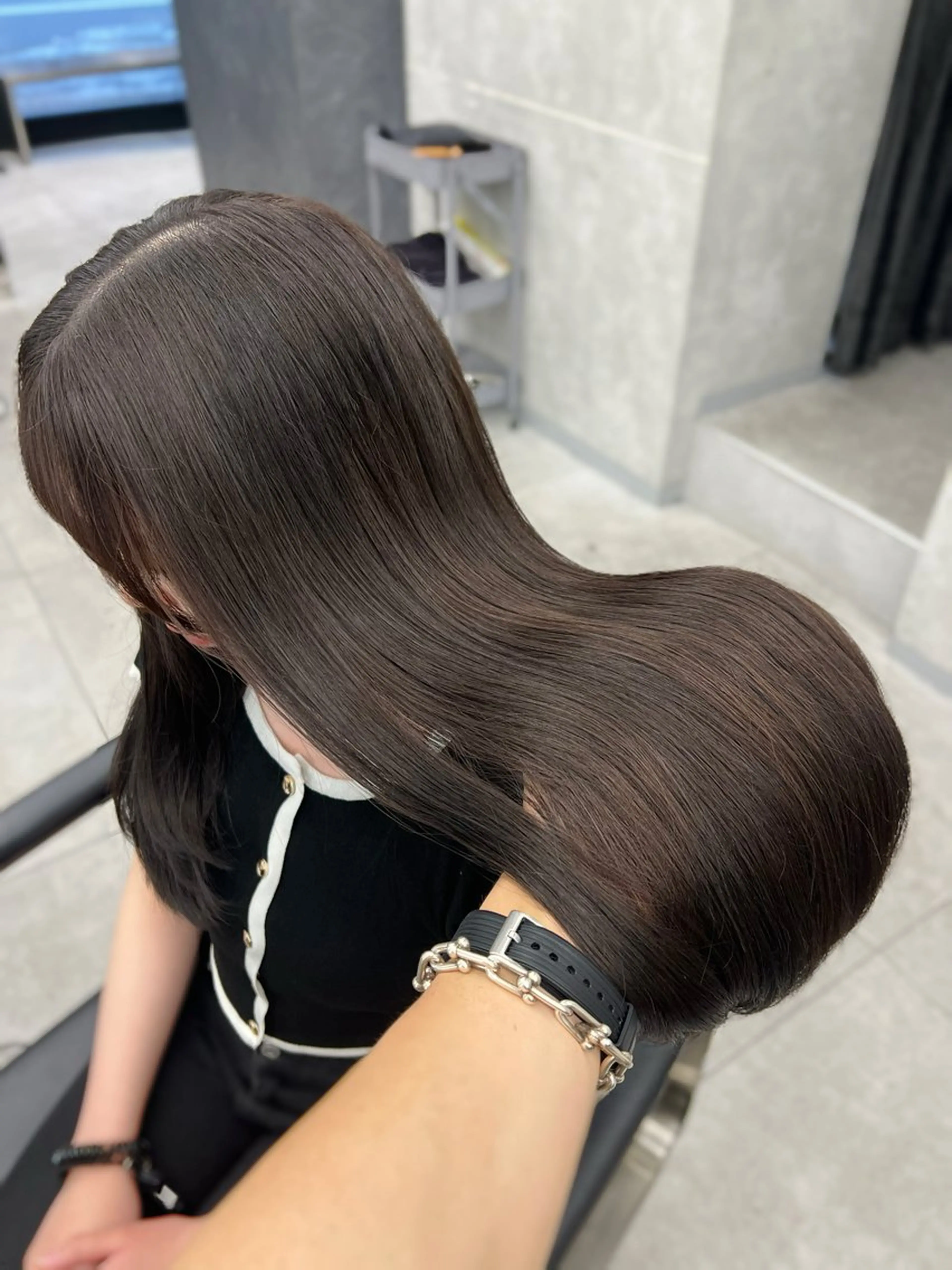 ロング 🚨メンズ曲がる 縮毛矯正りおん🚨のヘアスタイル