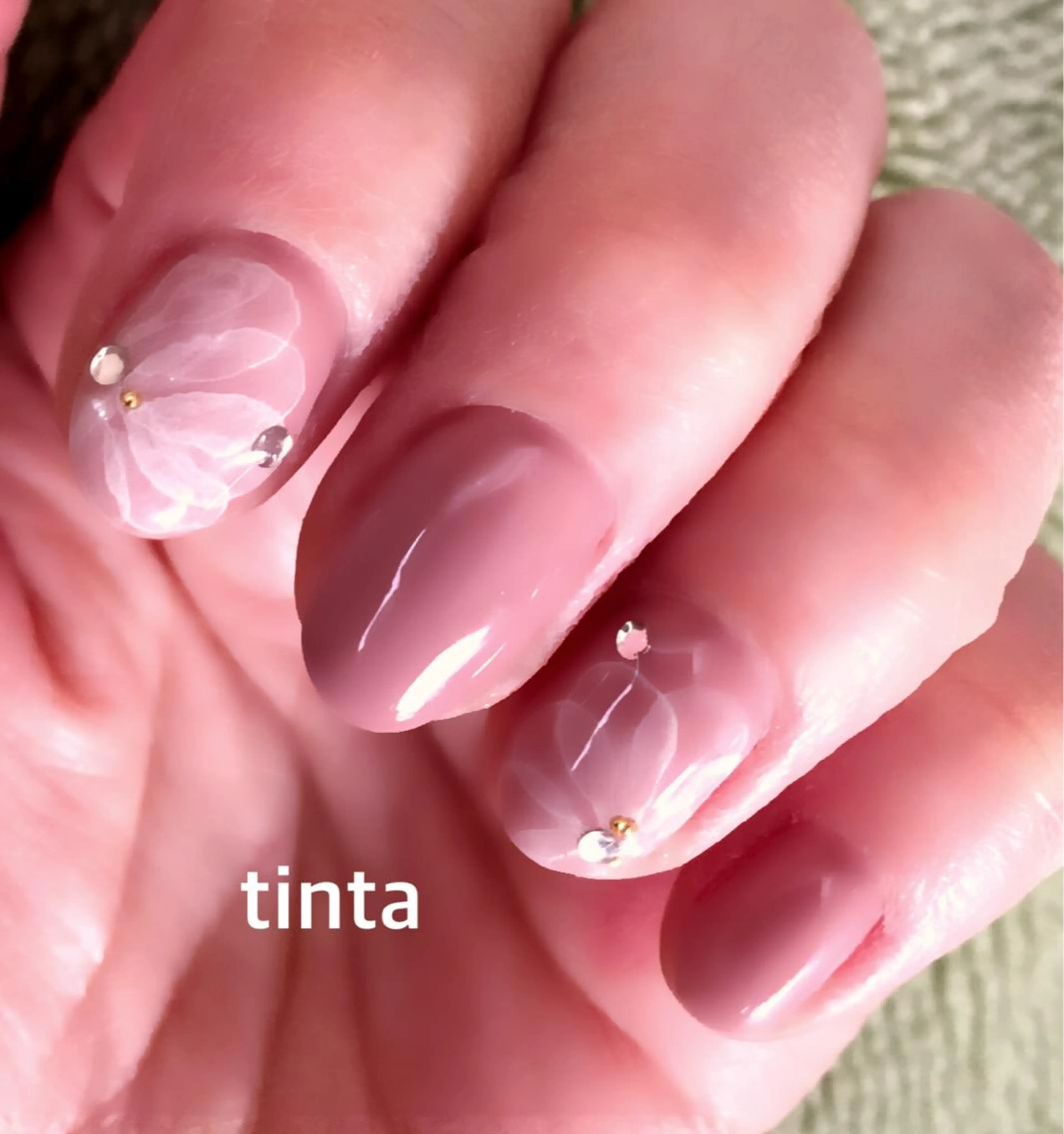 ネイル フラワーネイル 春ネイル ネイルサロン ティンタ所属・馬場 典子のネイルデザイン