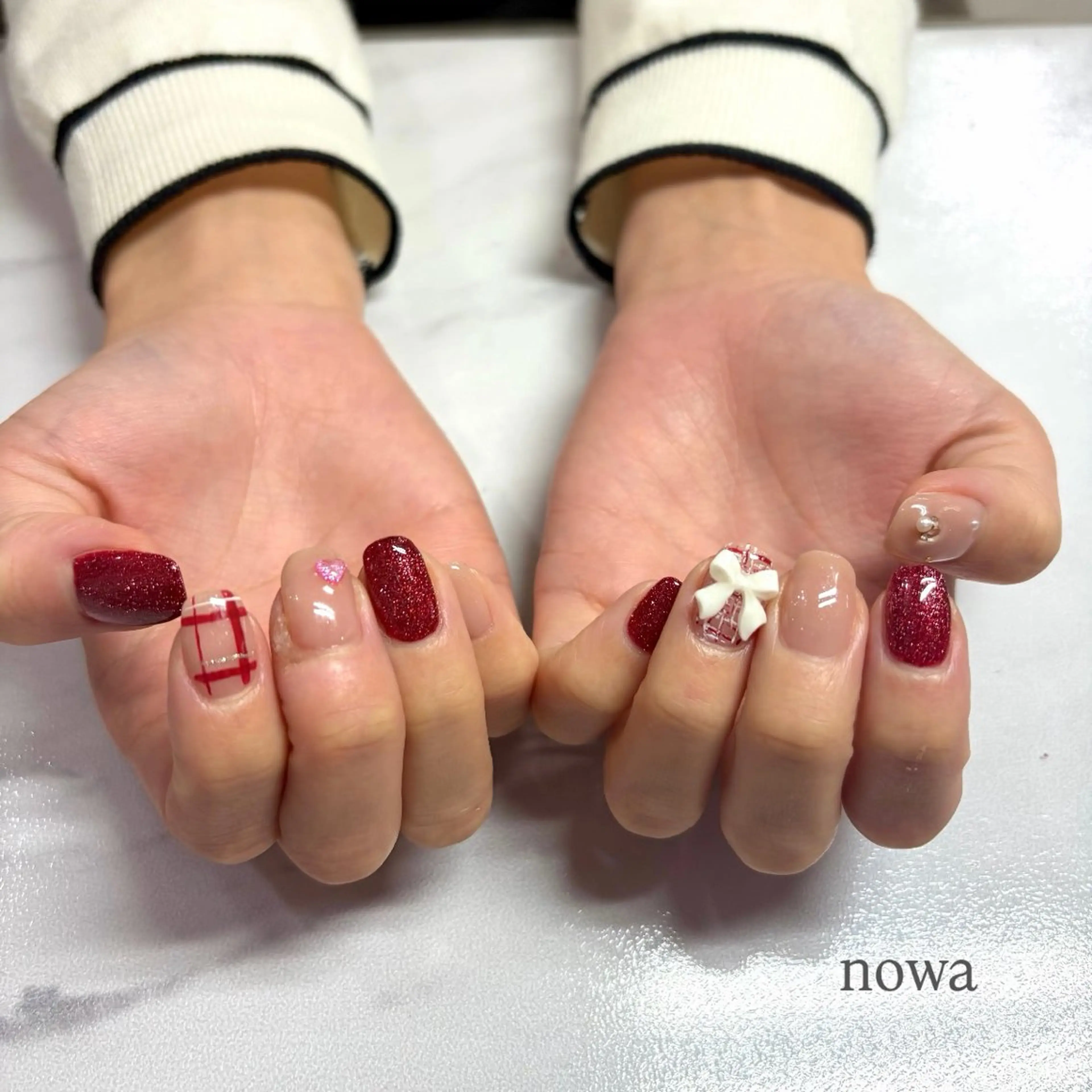 ネイル バレンタイン ハンドネイル Beauty Studio 【nowa】所属・【nowa】小松 宙未 Soramiのネイルデザイン