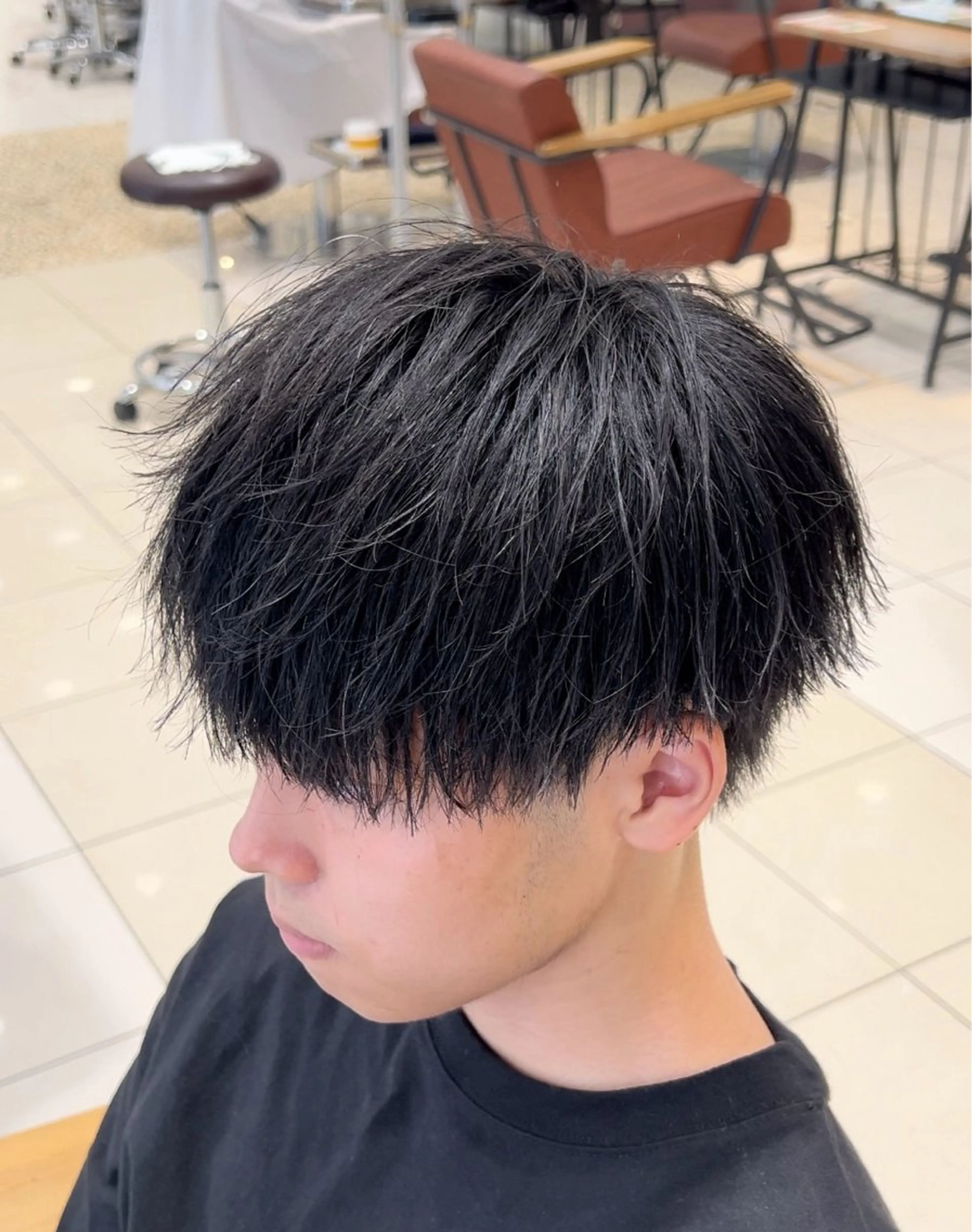 パーマ メンズ マッシュ カット メンズ特化/勝田駅/ 佐和駅/鈴木輝瑠/のヘアスタイル