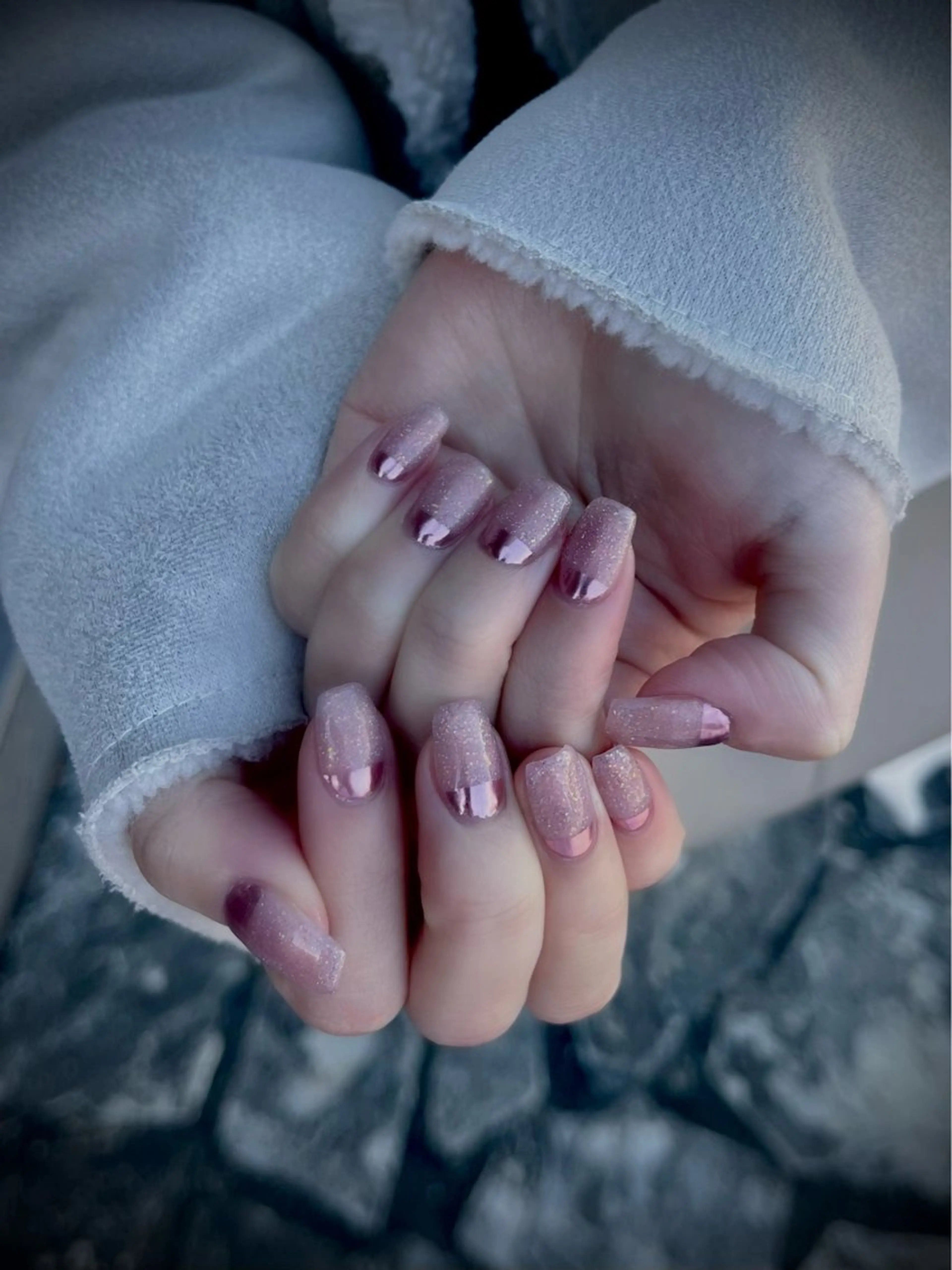 ネイル キラキラネイル マグネットネイル ワンカラーネイル スカルプネイル ワンホンネイル nine.🦋 YUKOのネイルデザイン