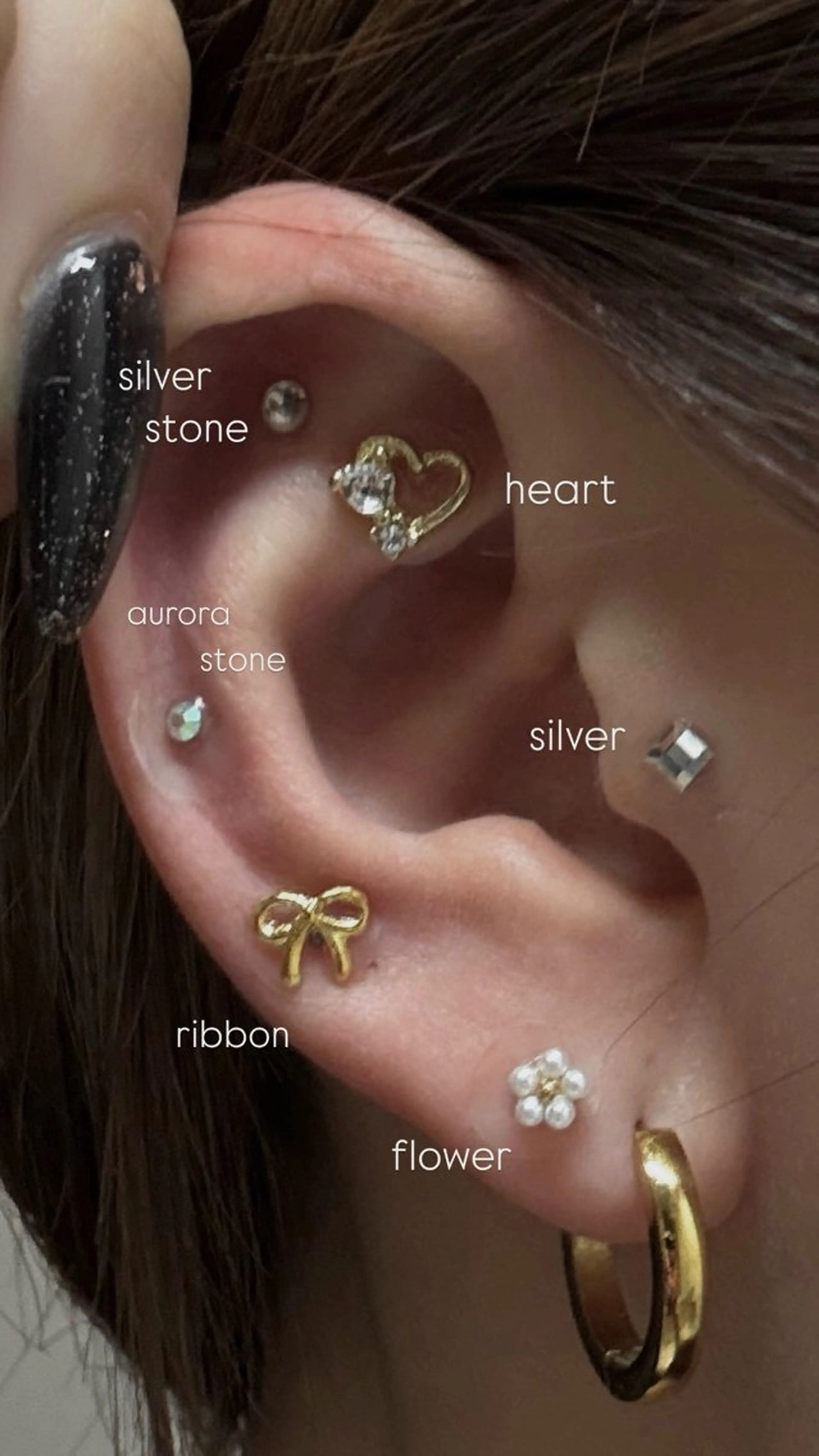 [ご新規様]選べるパーツ10個まで🎀耳ツボジュエリー💎の写真