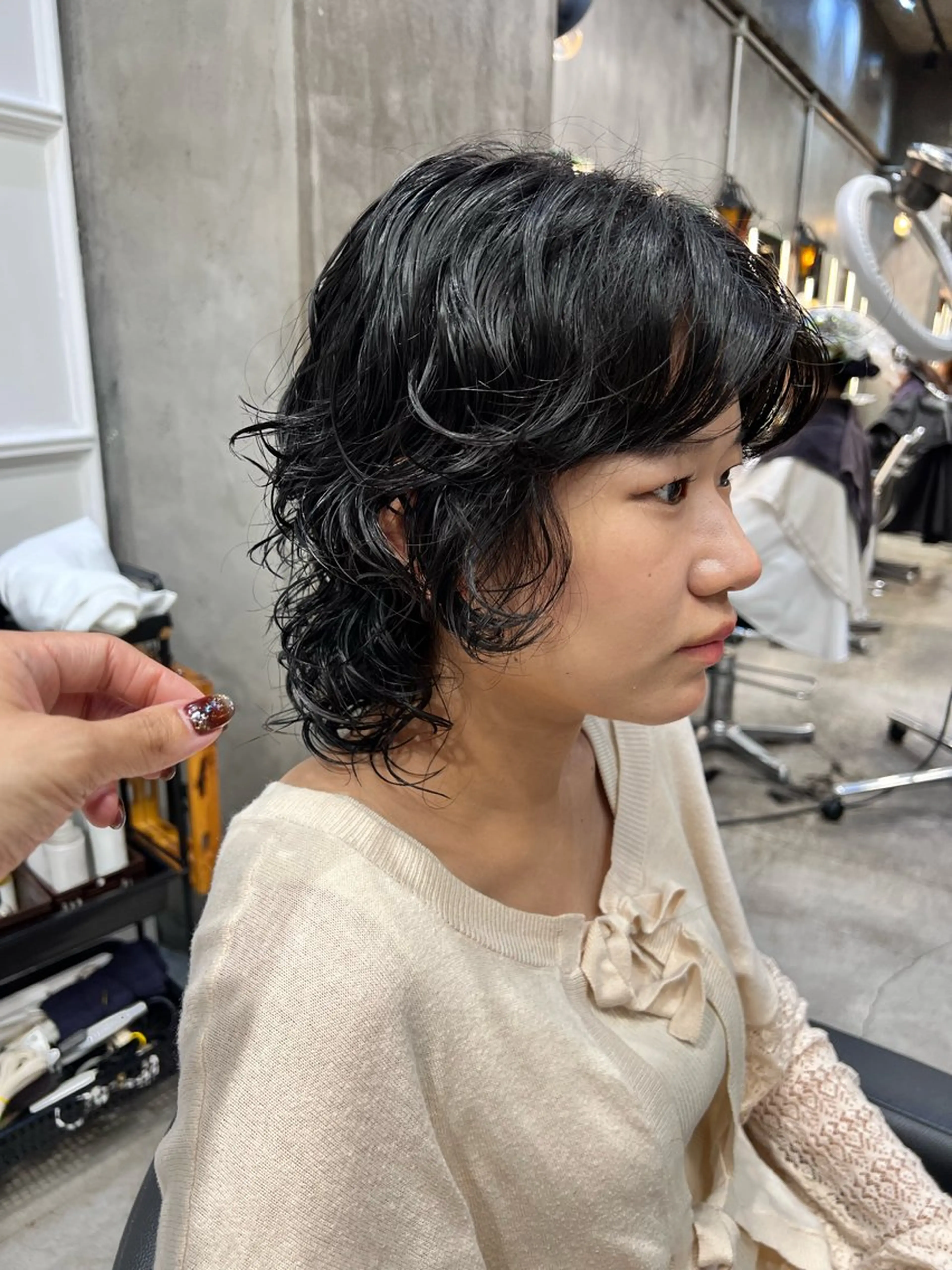 セミロング カラー カット パーマ トリートメント haco＋所属・圧倒的デザイン力 店長🎨RENAのヘアスタイル