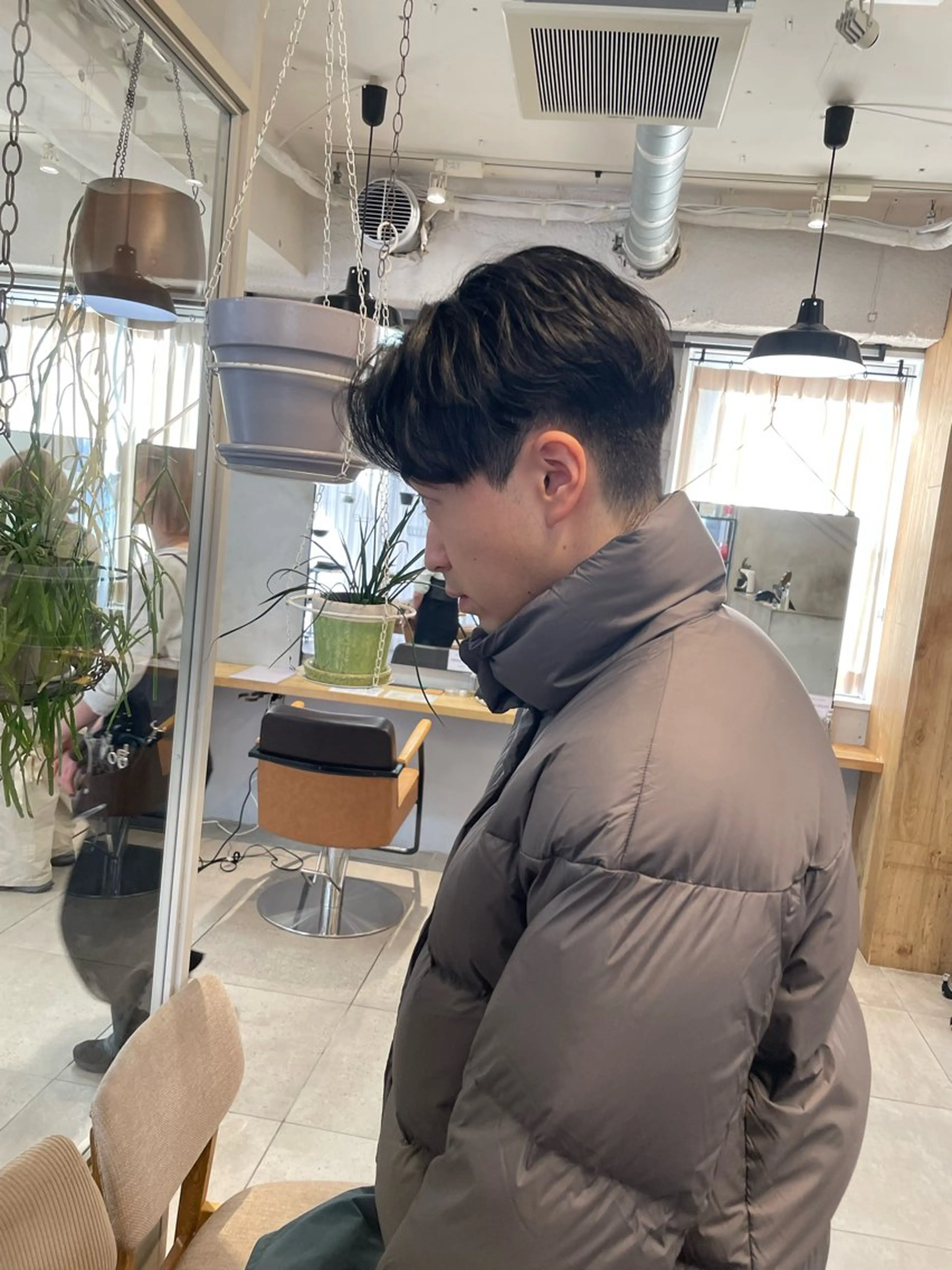 メンズ カット ミルクティー× グレージュMOMOのヘアスタイル