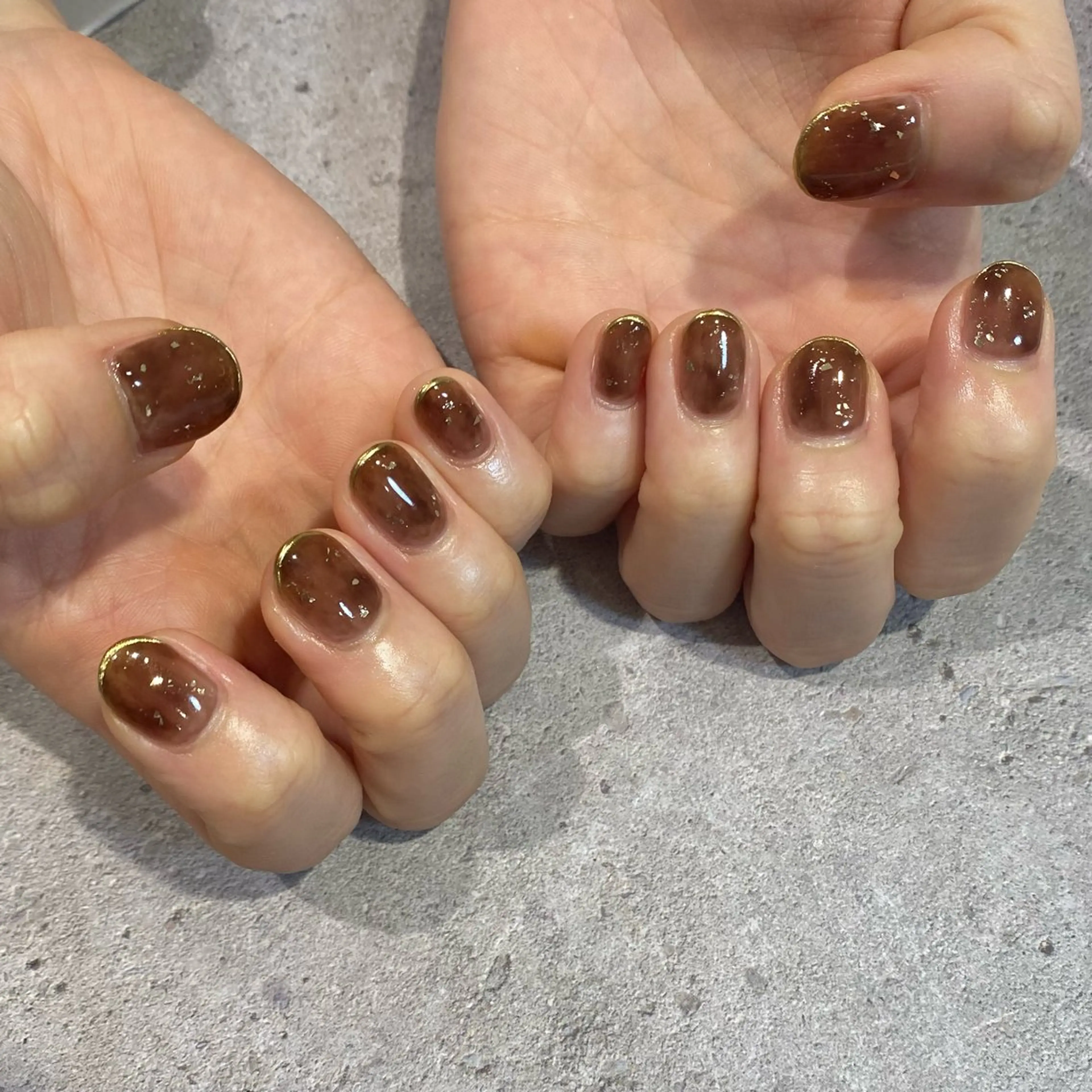 ネイル べっ甲ネイル ミラーネイル ハンドネイル WAVY airiのネイルデザイン