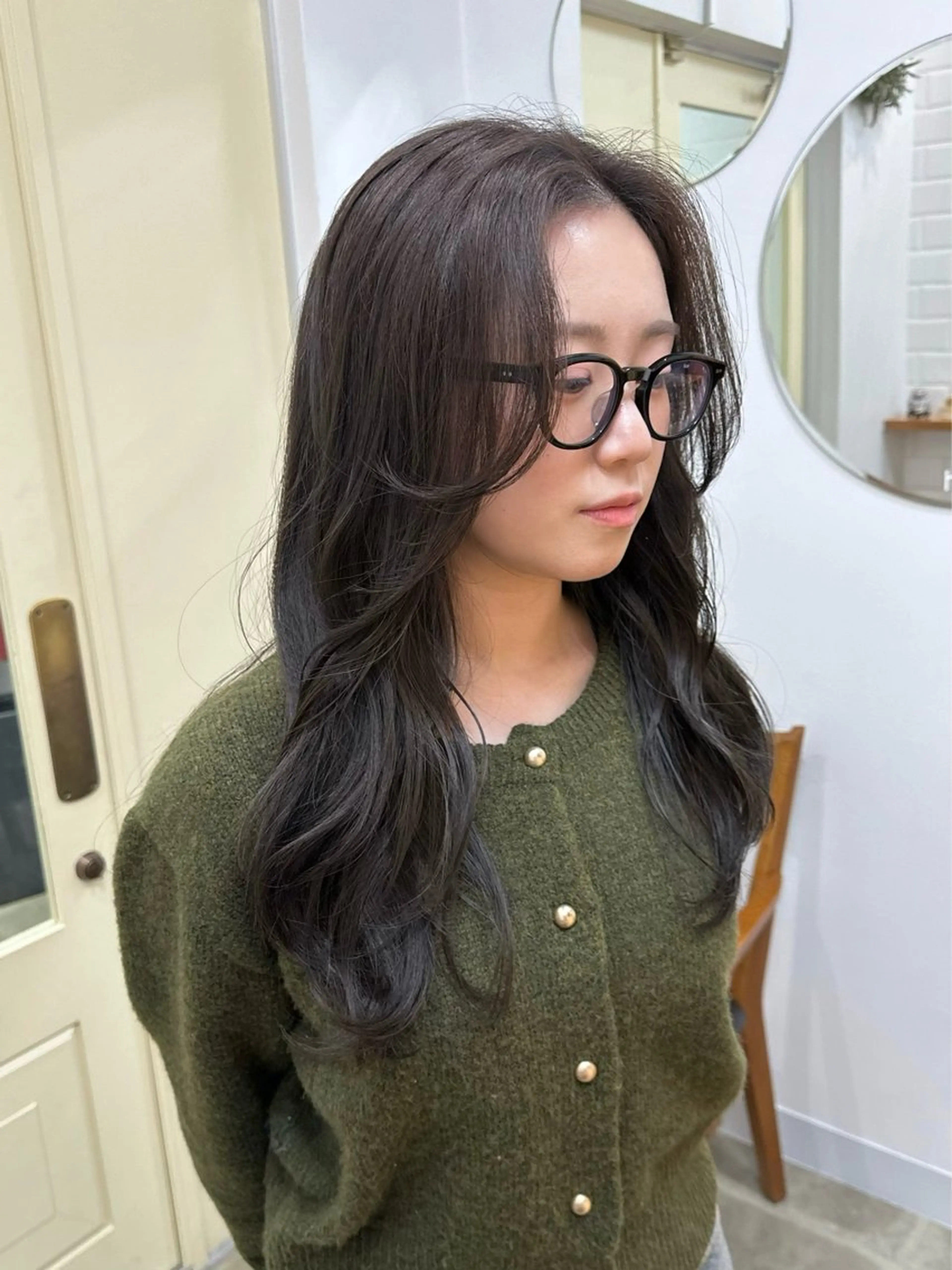 ロング カット ヘアカラー 四日市/レイヤー /似合わせカットのヘアスタイル