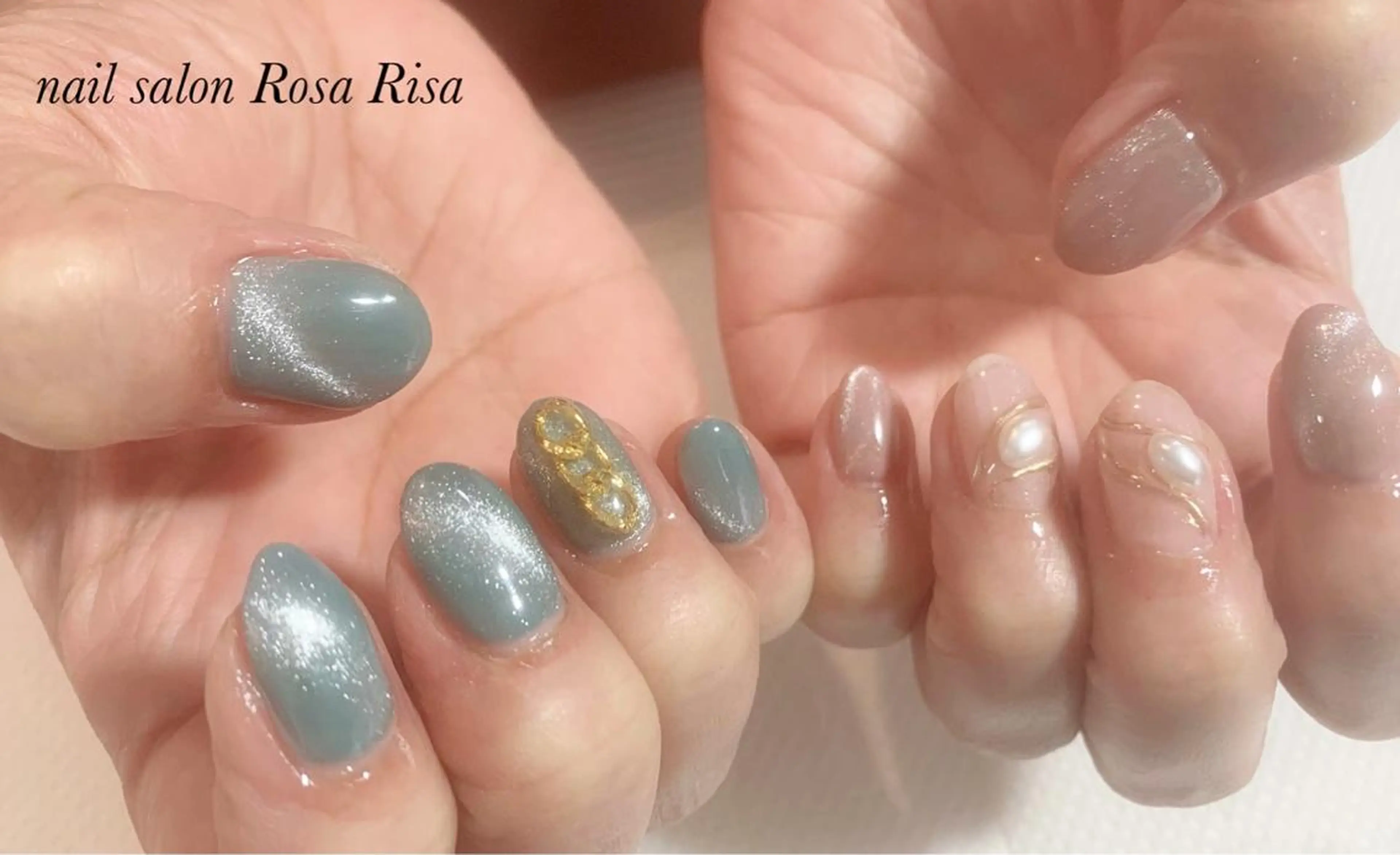 ショート ネイル マグネットネイル ネイルスタジオ シェイクユアハンズのネイルデザイン