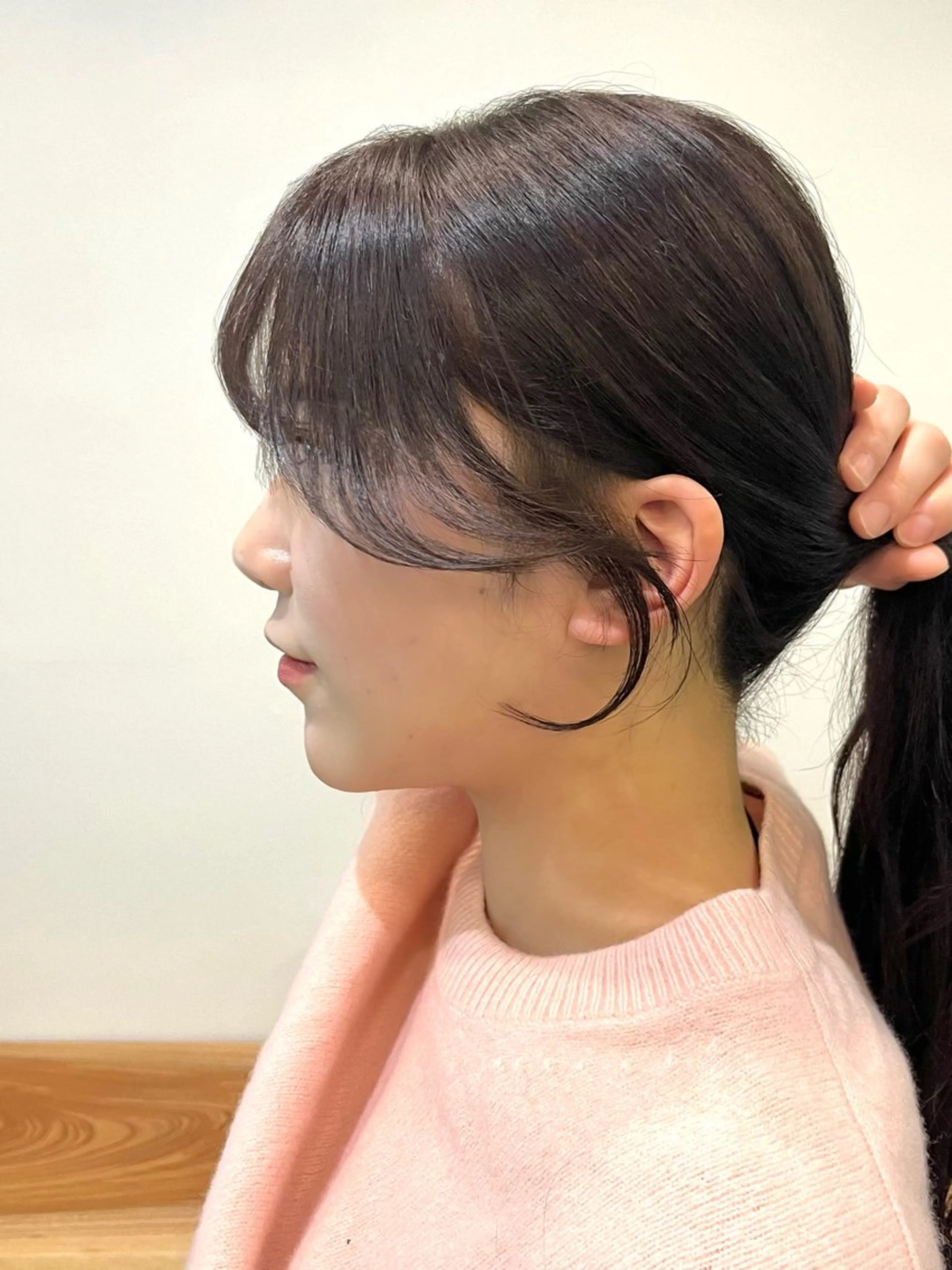 ロング カラー ショートボブ ブルーカラー ブルーグレー ブルーグレージュ グレージュ カット ヘアカラー i.Ehime所属・VIEW EHIME 齋藤  あつきのヘアスタイル