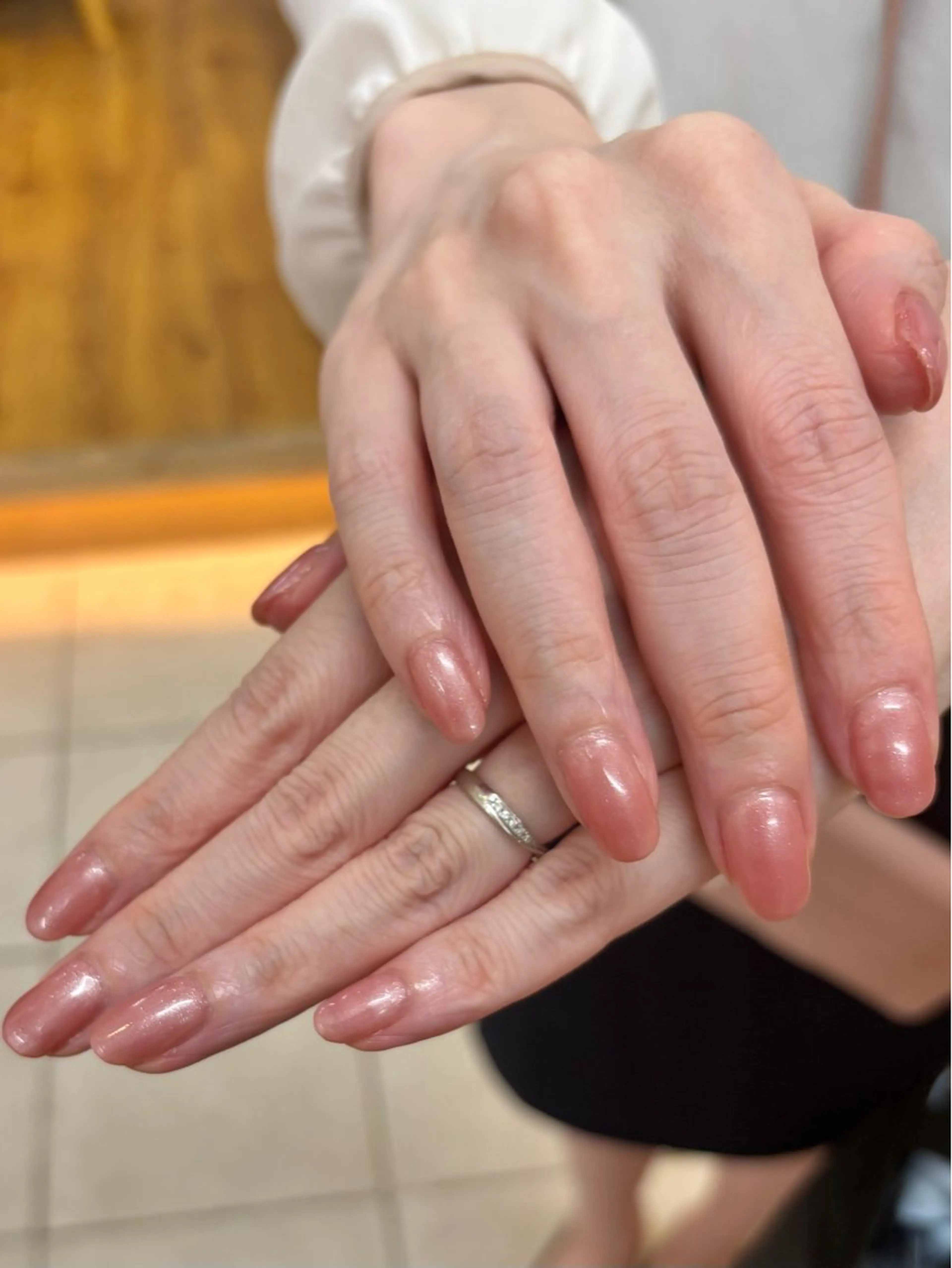 ネイル ラメ(グリッター) ピンク saki nail9のネイルデザイン