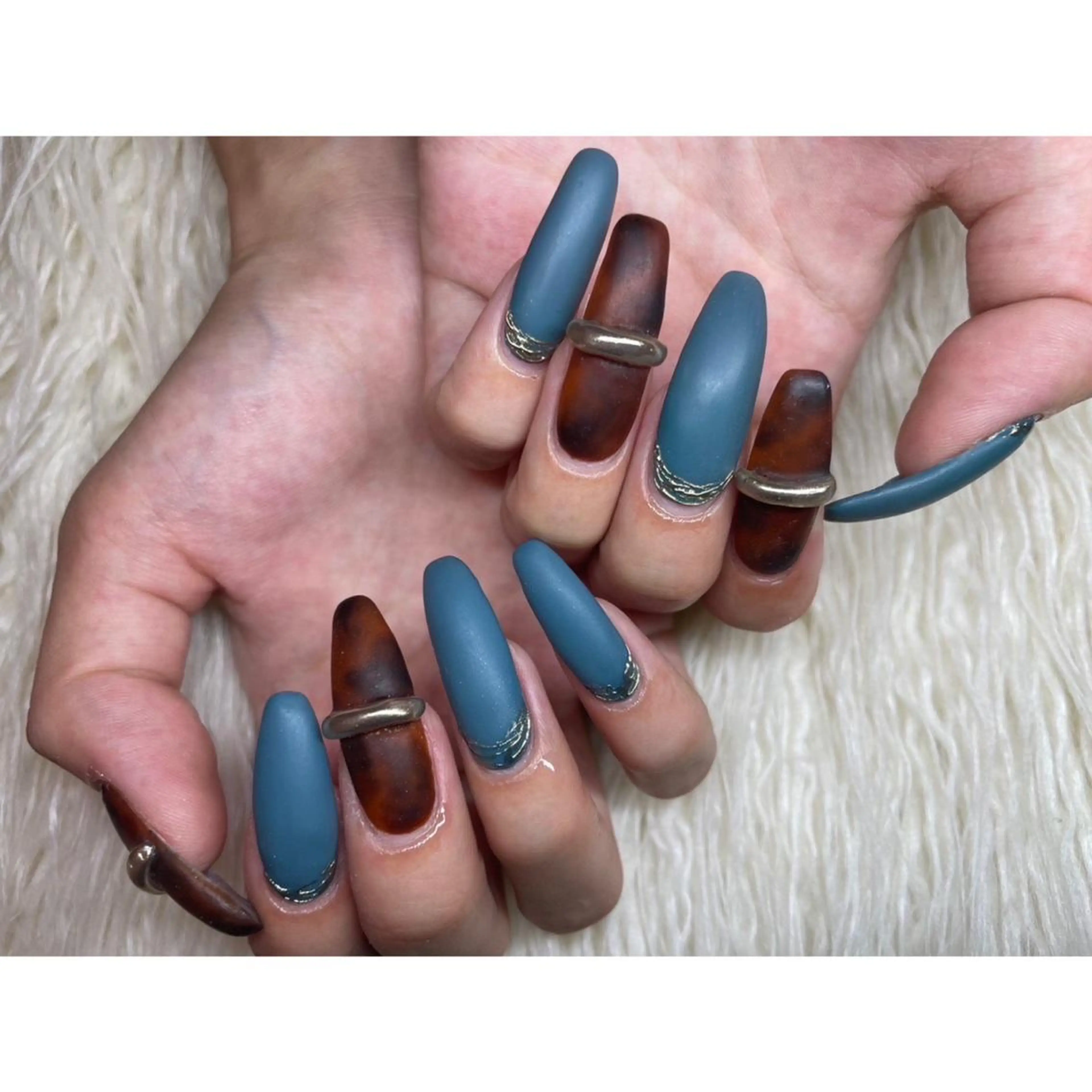 ネイル べっ甲ネイル マットネイル ハンドネイル フットネイル Nail salon LuaRのネイルデザイン