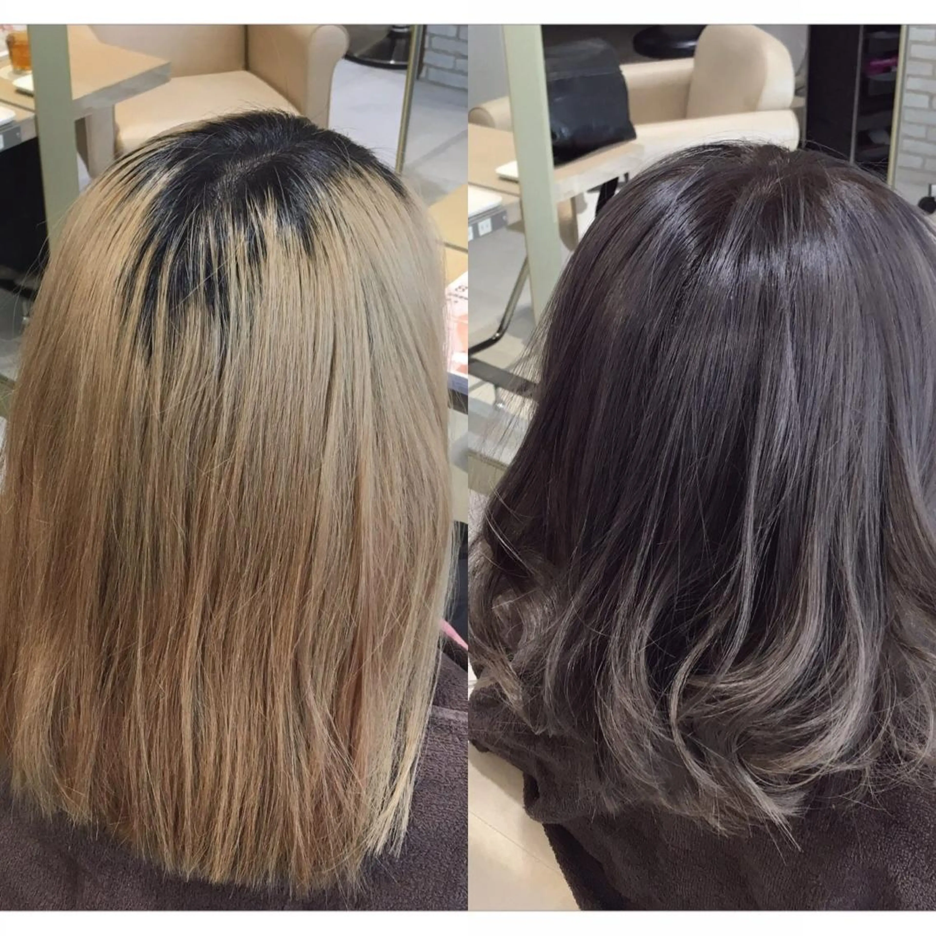 ミディアム カラー ブリーチ ハットリ ユウイチのヘアスタイル