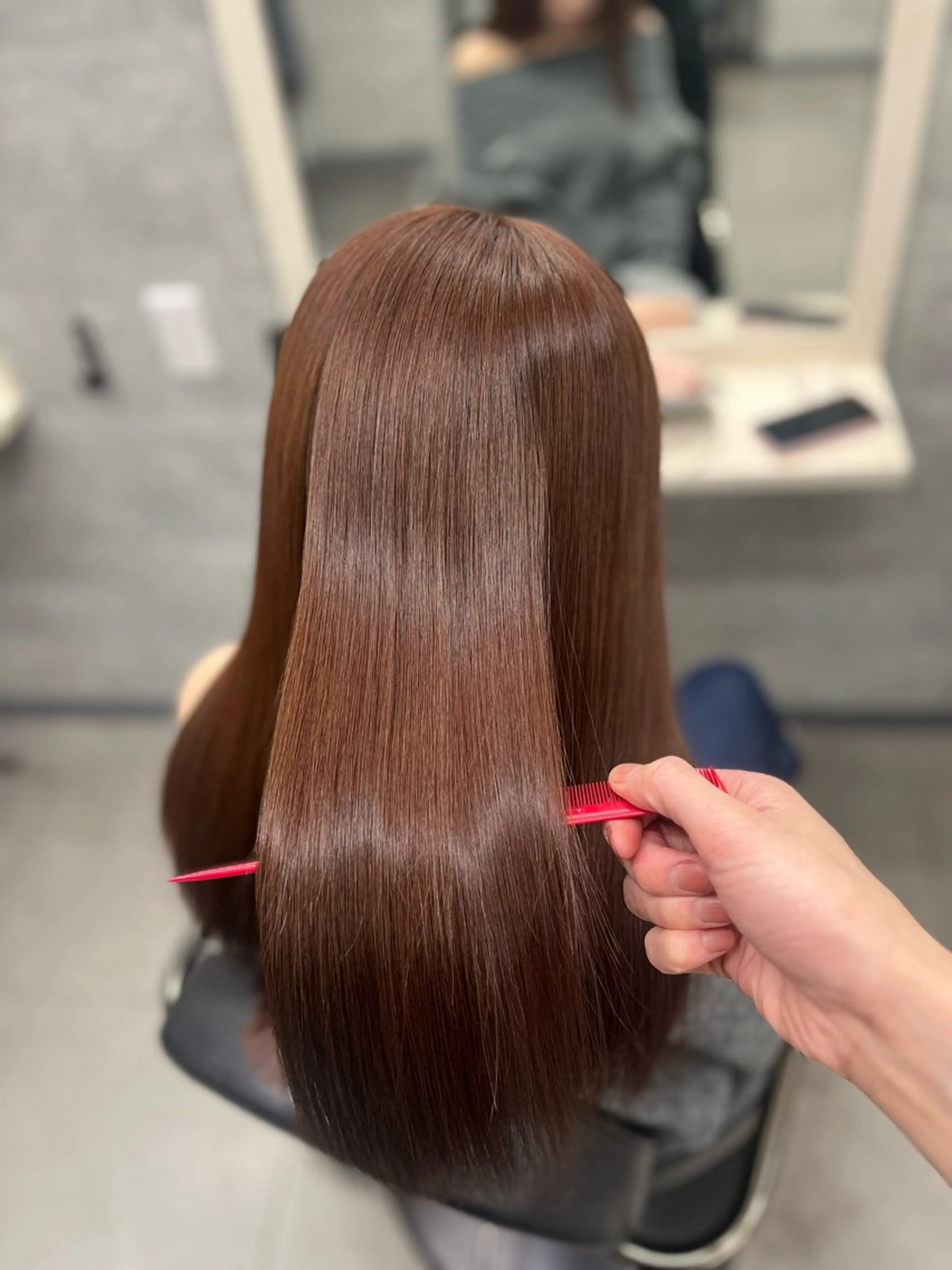 ロング カラー カット ヘアカラー トリートメント ダブルカラー 新宿のヘアスタイル