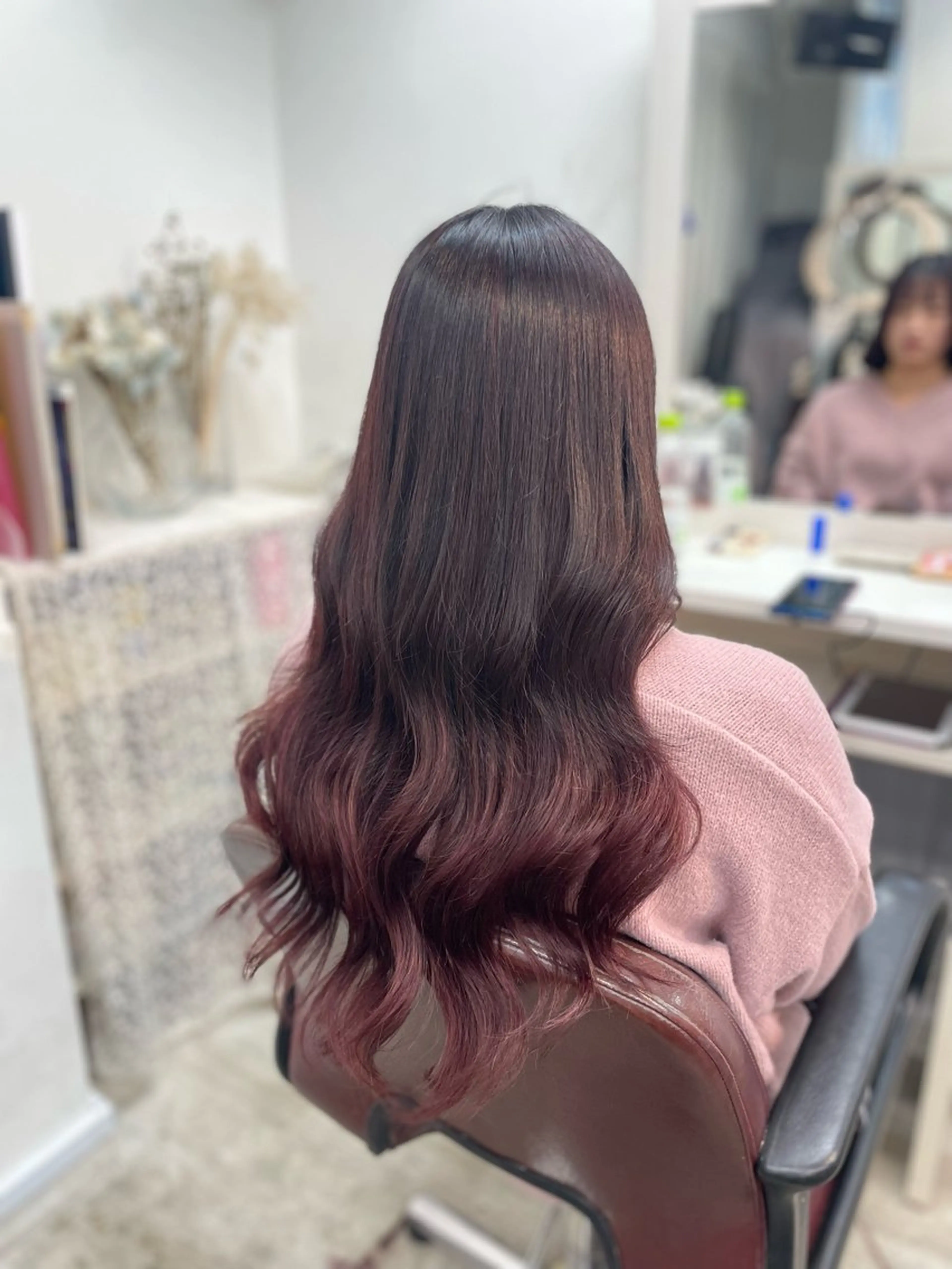 ロング カラー カット ヘアカラー エクステ ヘアセット 韓国ヘア🤍髪質改善 🇰🇷AKANEのヘアスタイル