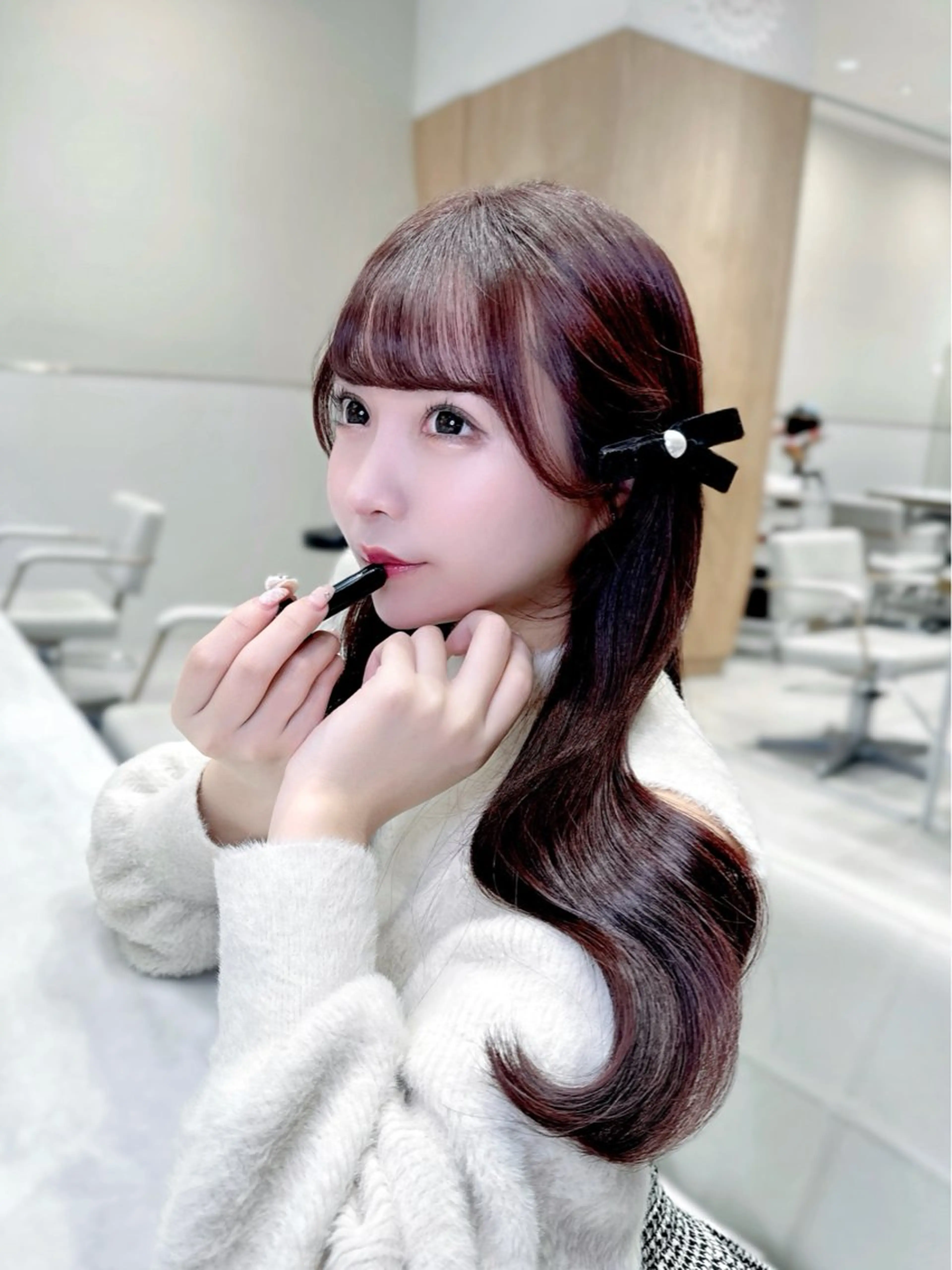 ミディアム カラー カット ヘアカラー トリートメント ヘッドスパ ヘアセット 韓国ヘア/レイヤー/ 顔まわり/りょーとのヘアスタイル