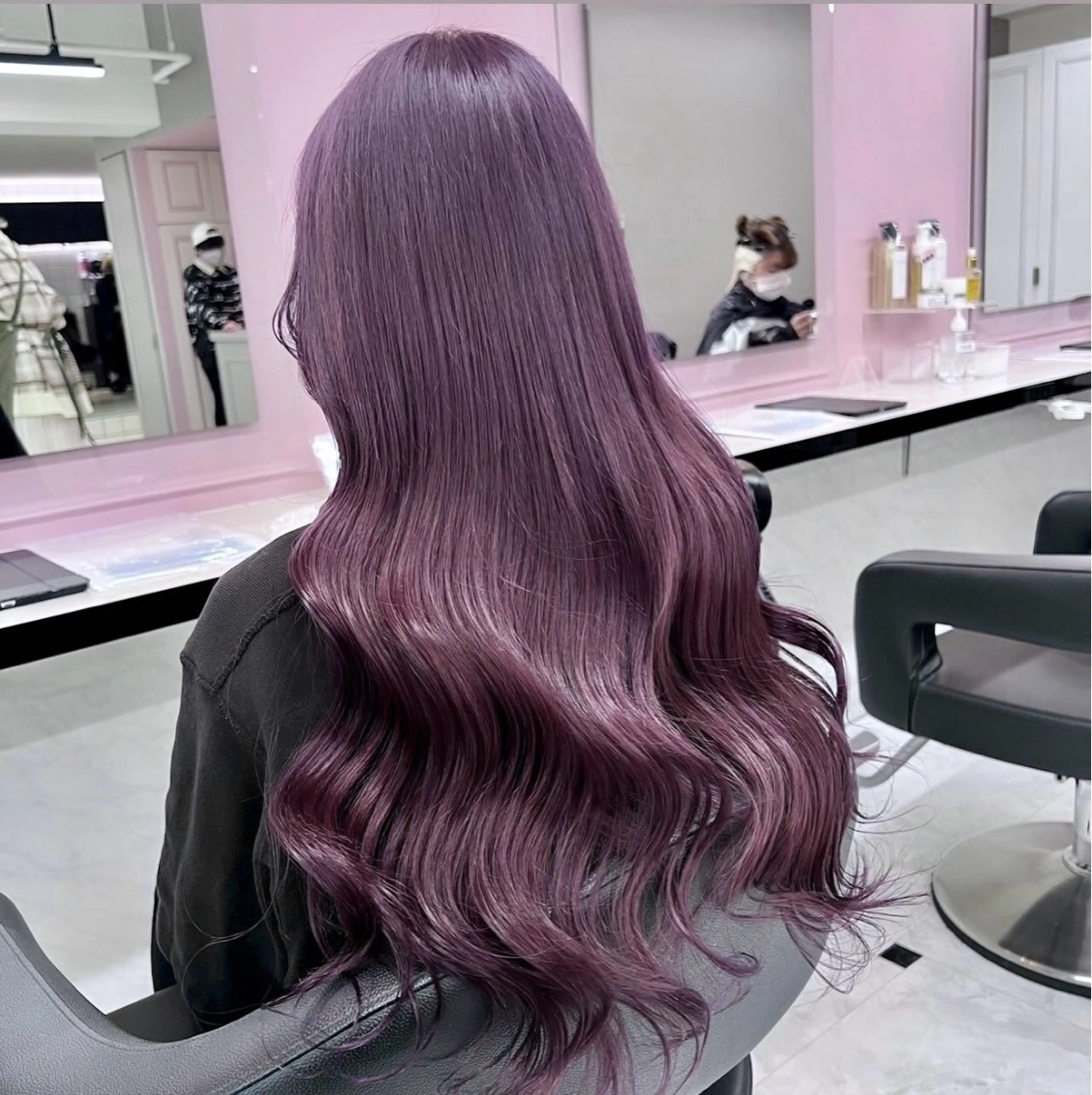 ロング カラー ヘアアレンジ 髪質改善 トリートメント 💎韓国/ レイヤー カット/ 暖色🫧のヘアスタイル