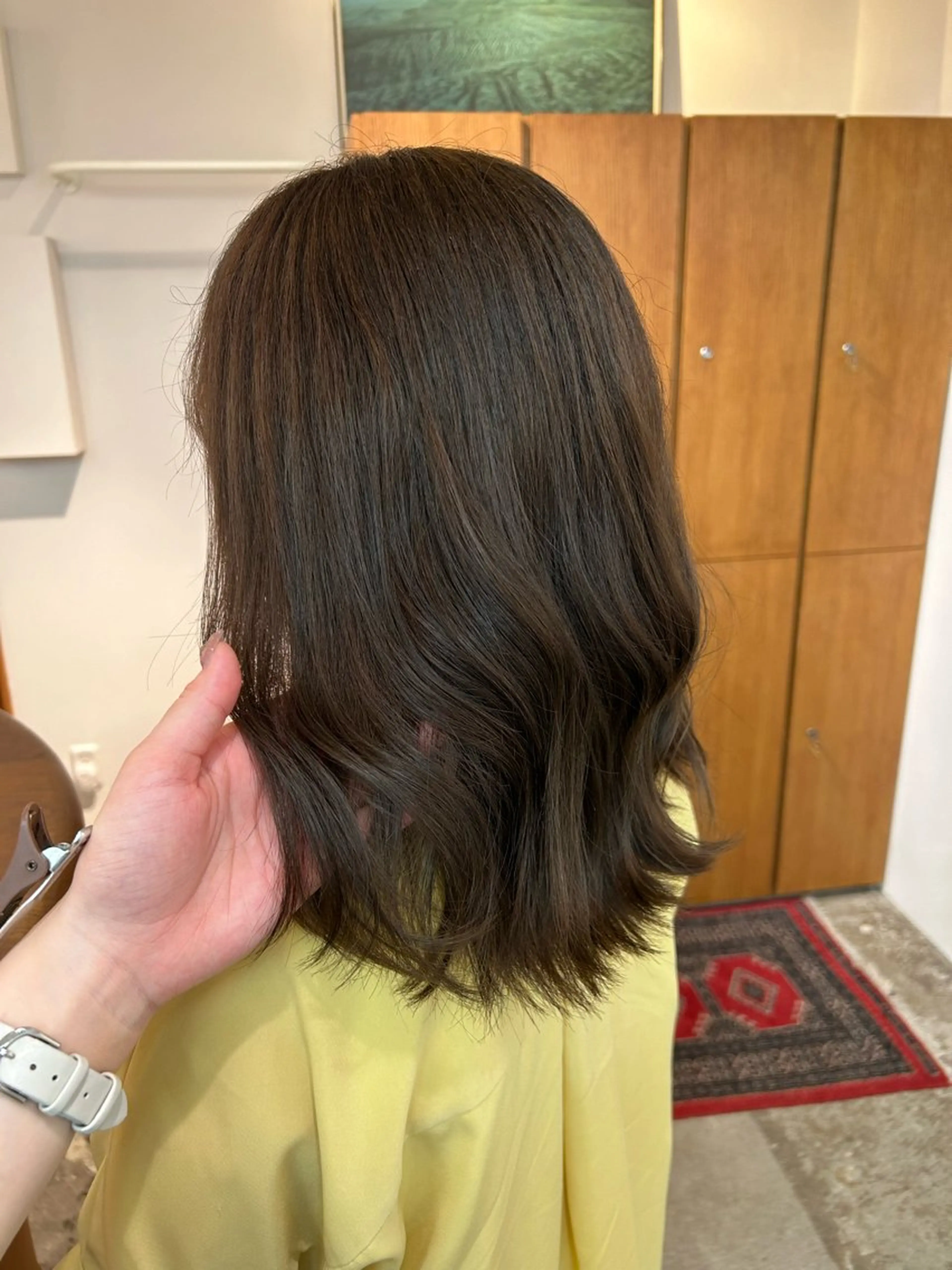 ミディアム カラー オリーブカラー ENIEN MAKE'S 立川所属・綾/ベージュカラー /パーマ🩰のヘアスタイル