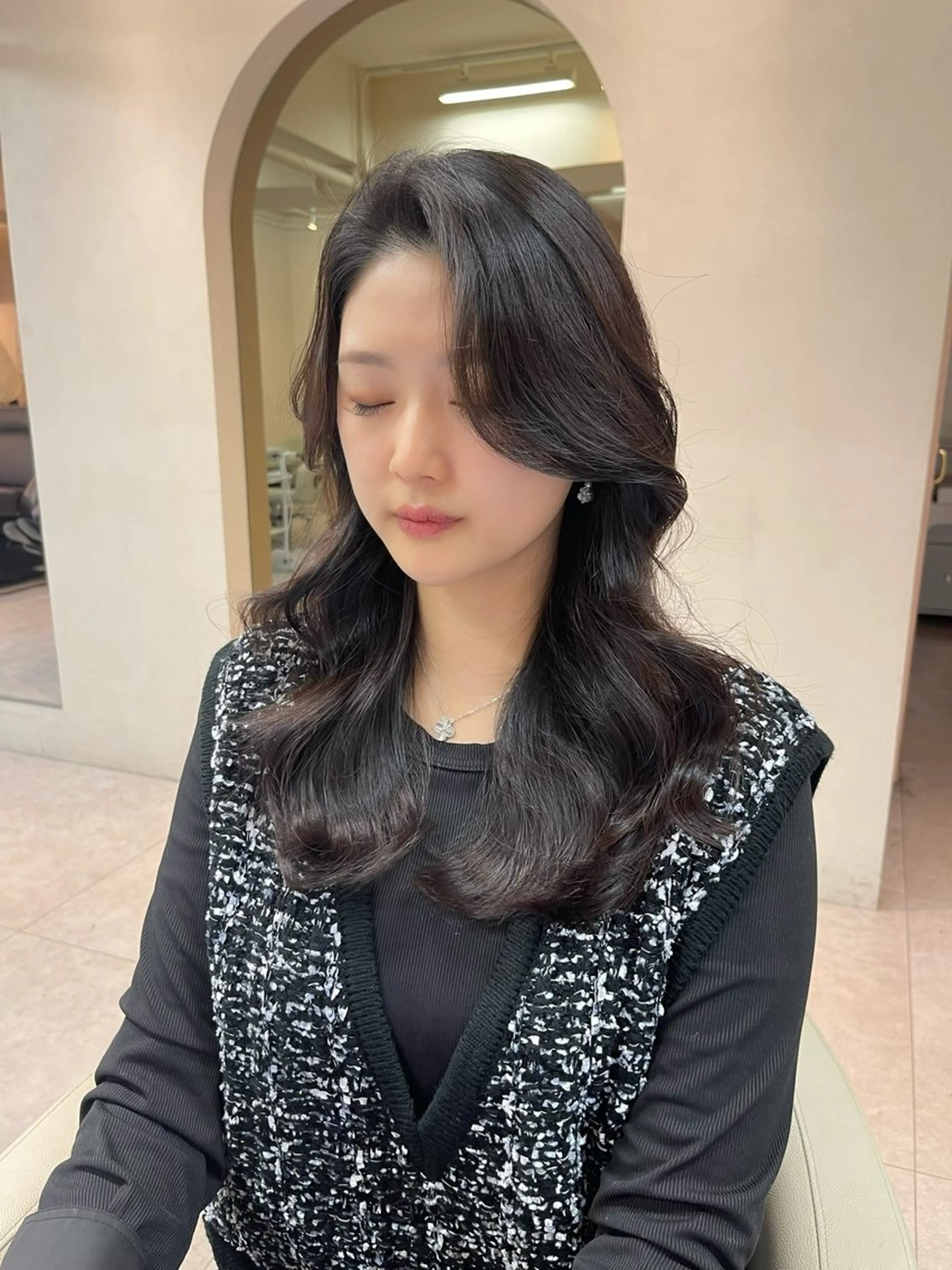 コテ巻き風パーマ👩🏼‍🦱ヨシンモリ💞の写真