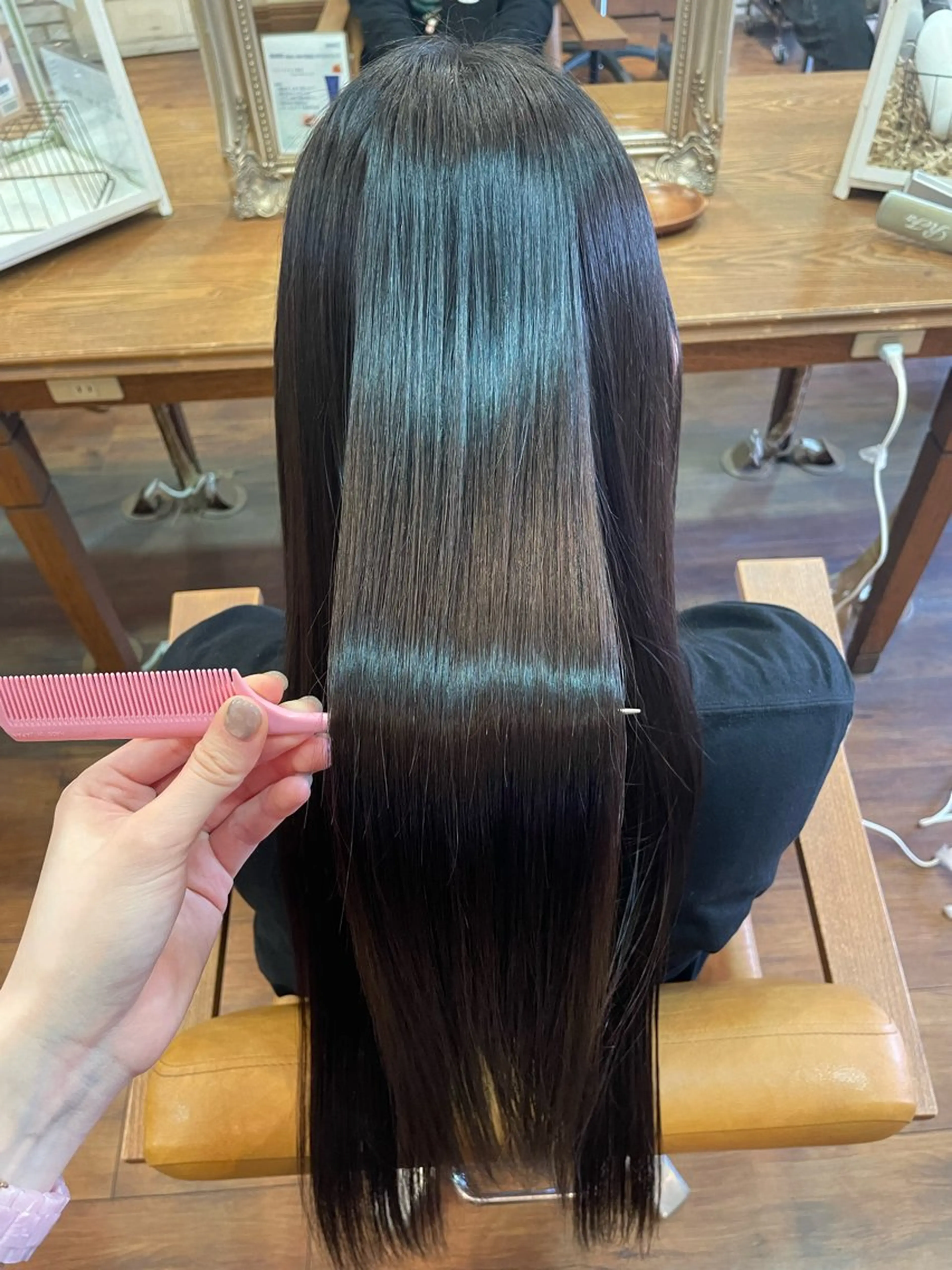 ロング 縮毛矯正 Saako/髪質改善 /耳つぼジュエリーのヘアスタイル