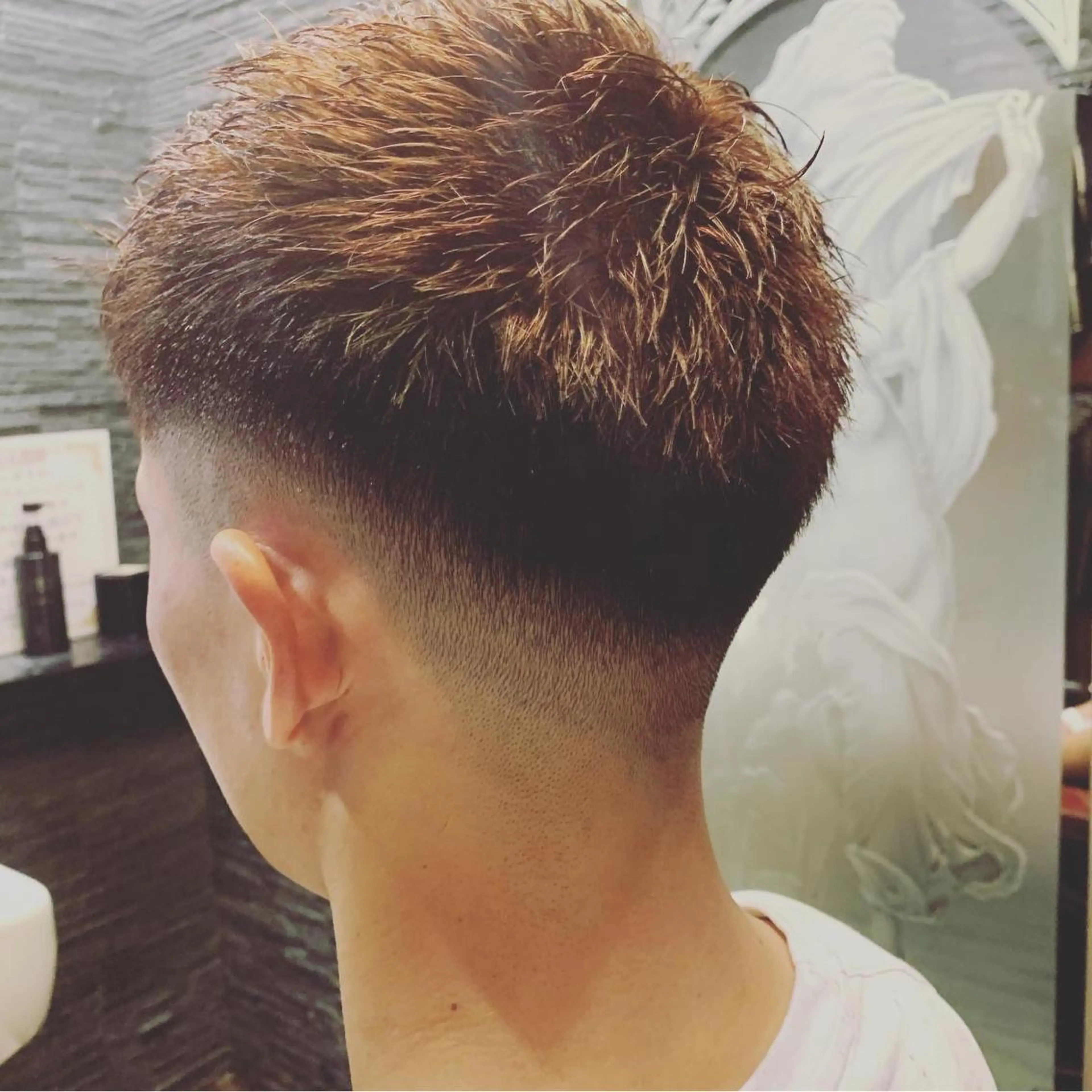 ショート カラー メンズ ヒロ銀座 バーバーショップ神楽坂所属・ひらお あおとのヘアスタイル